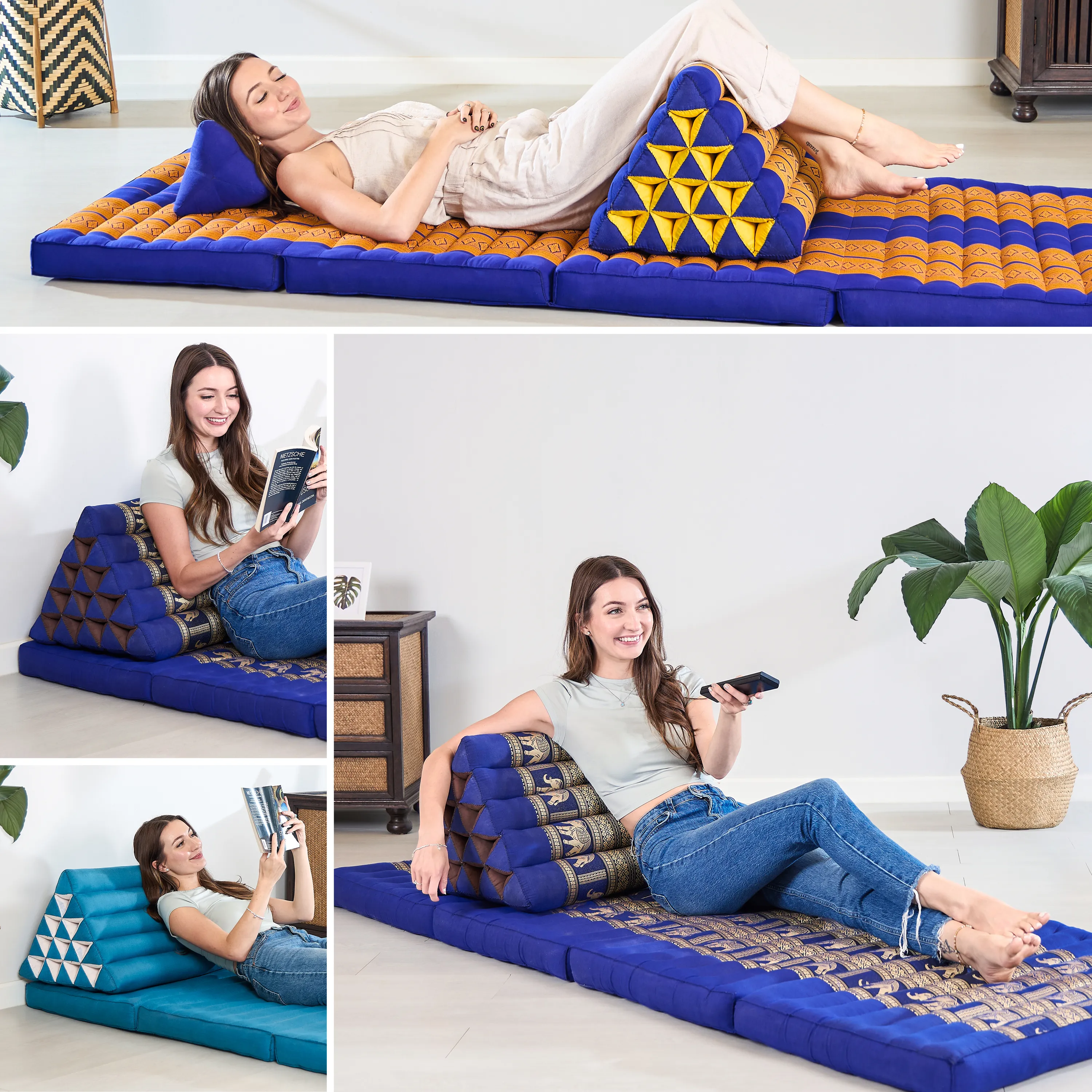 Cuscino triangolare alto in kapok, Deluxe