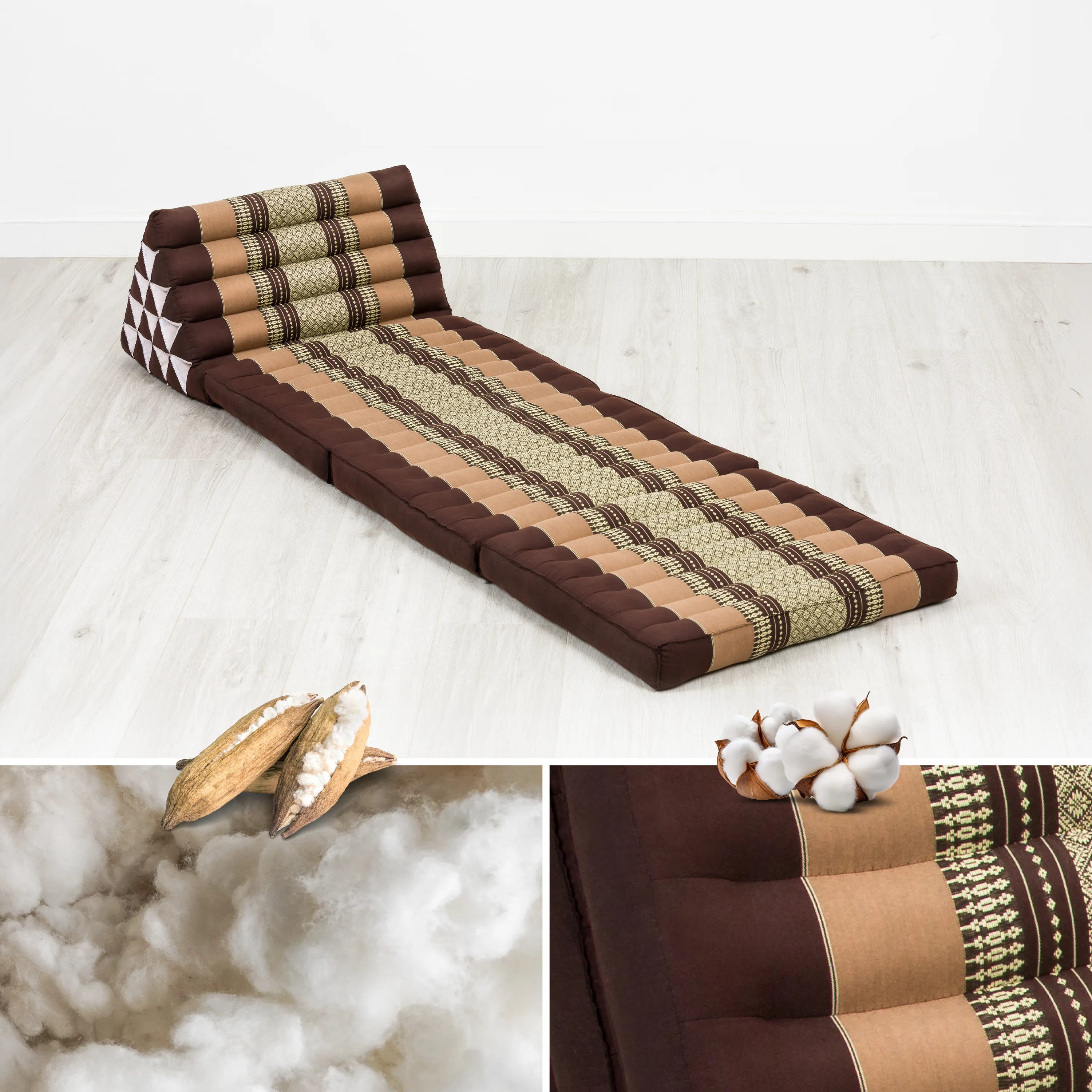 Cuscino thai in kapok altezza XXL