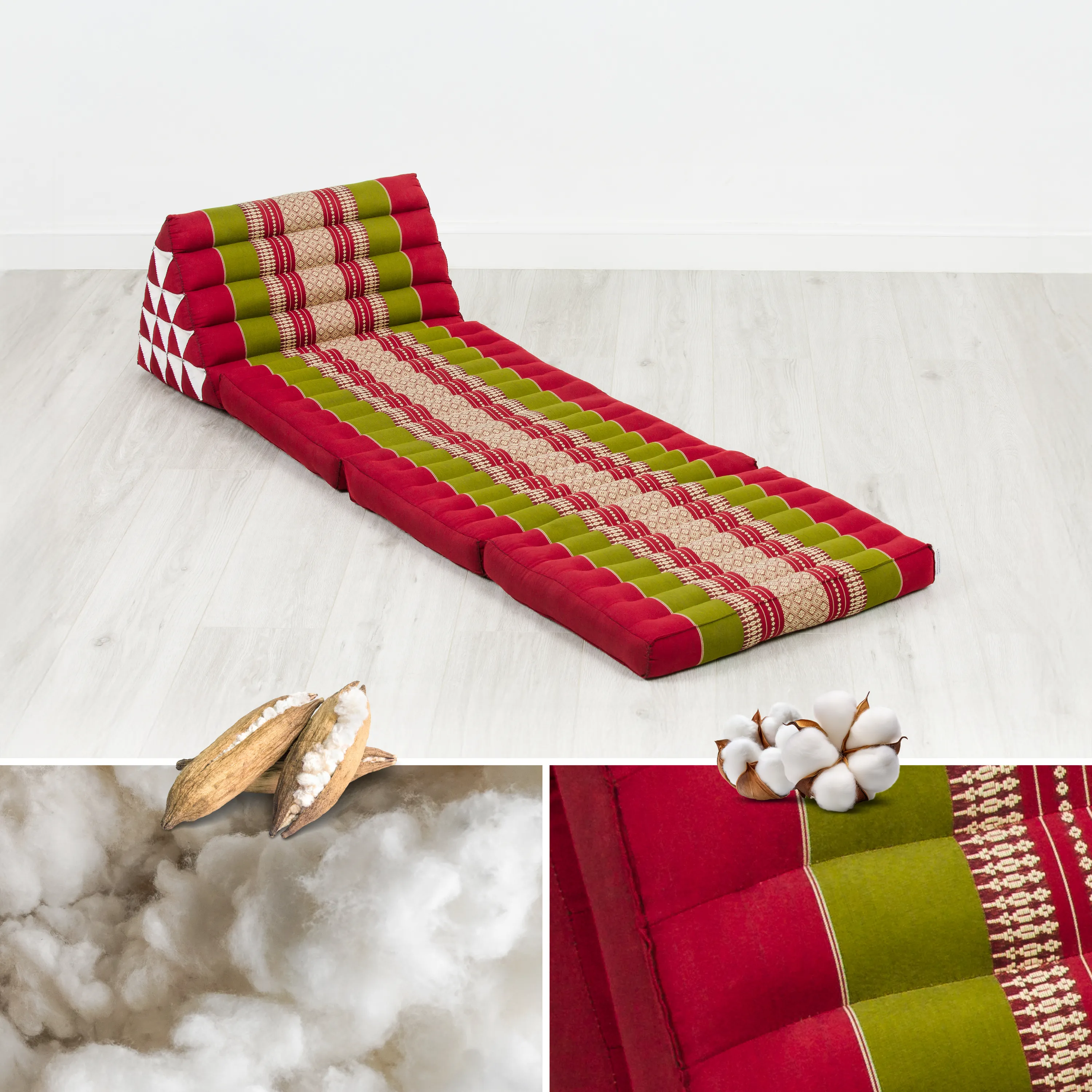 Cuscino thai in kapok altezza XXL
