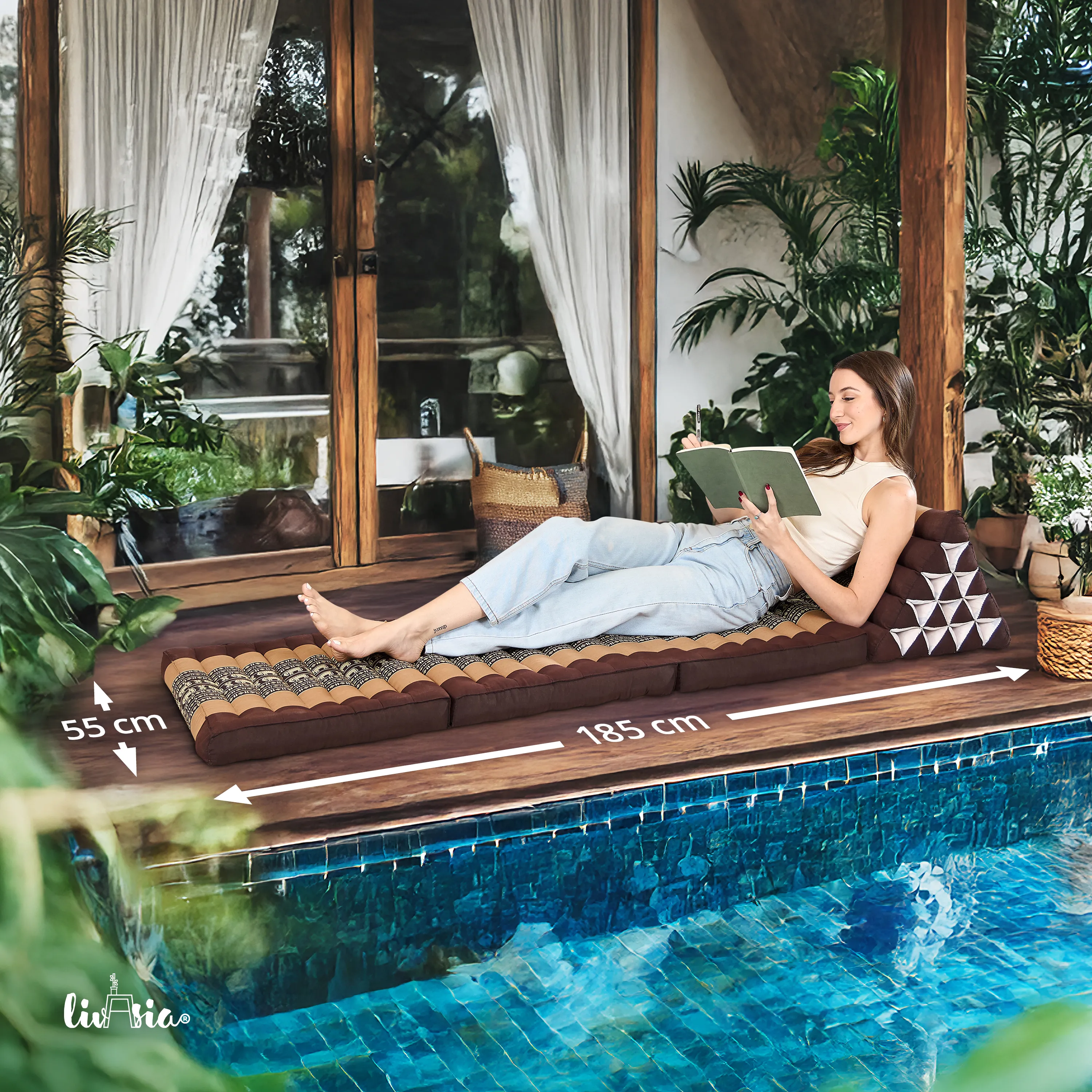 Cuscino thai in kapok altezza XXL