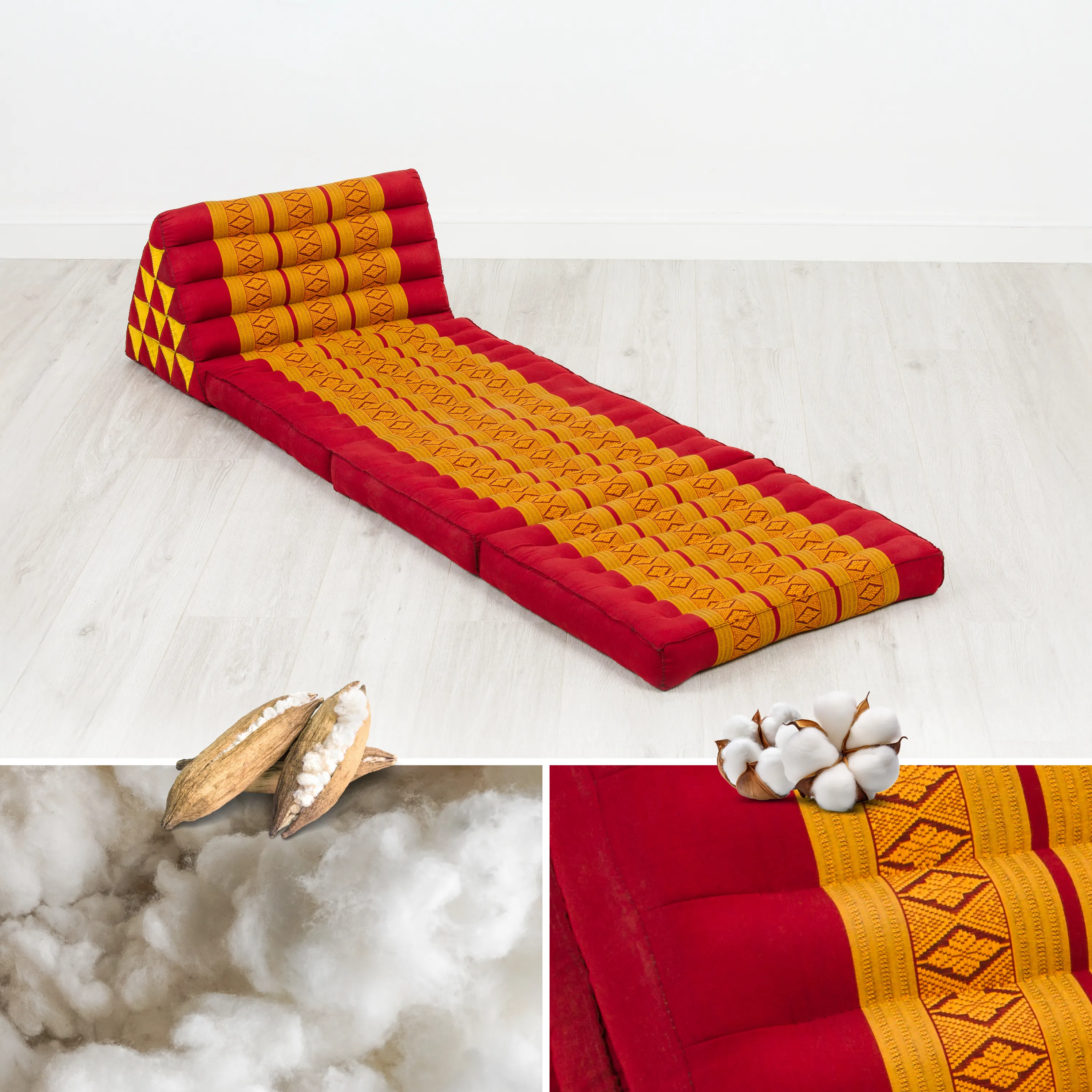 Cuscino thai in kapok altezza XXL