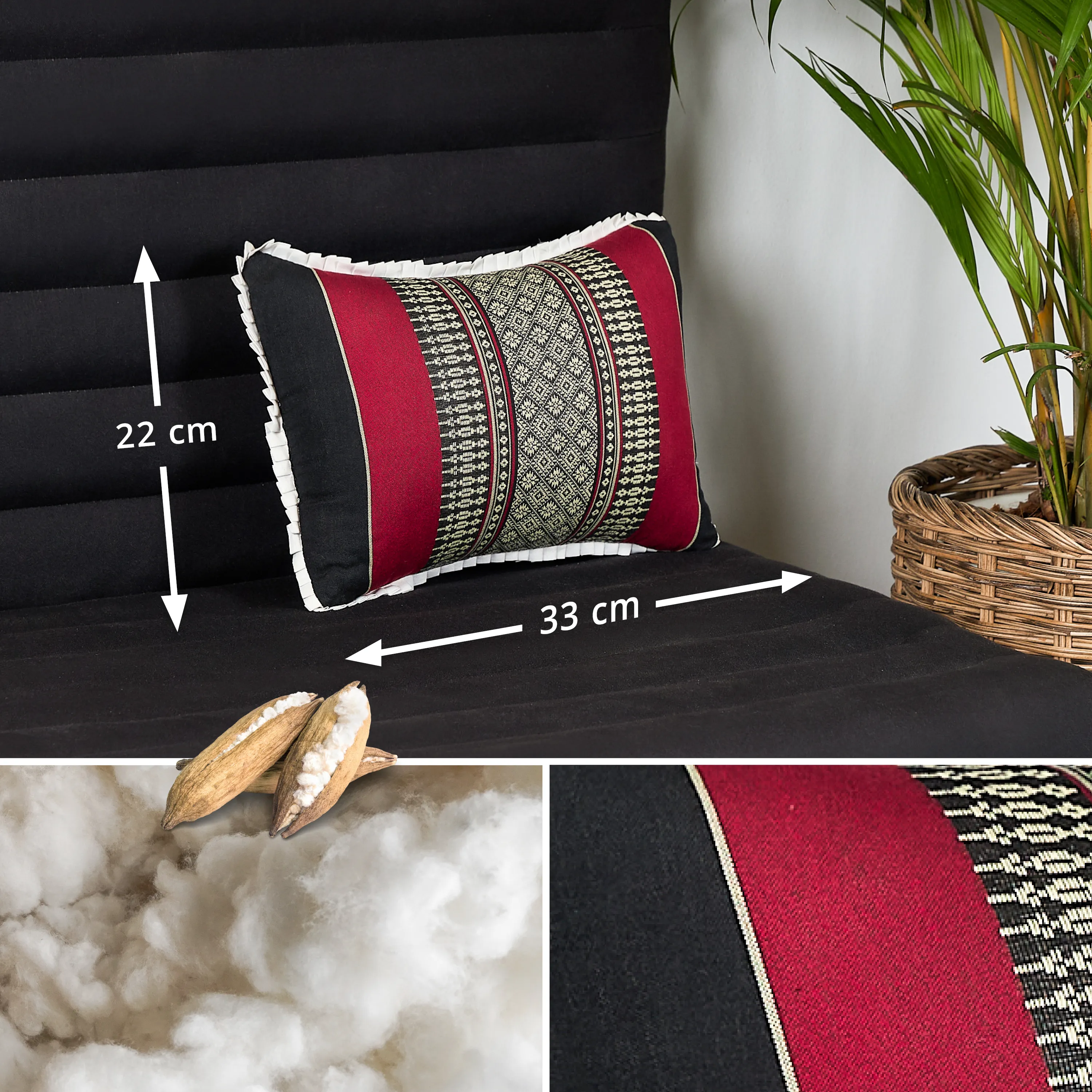 Cuscino decorativo in kapok