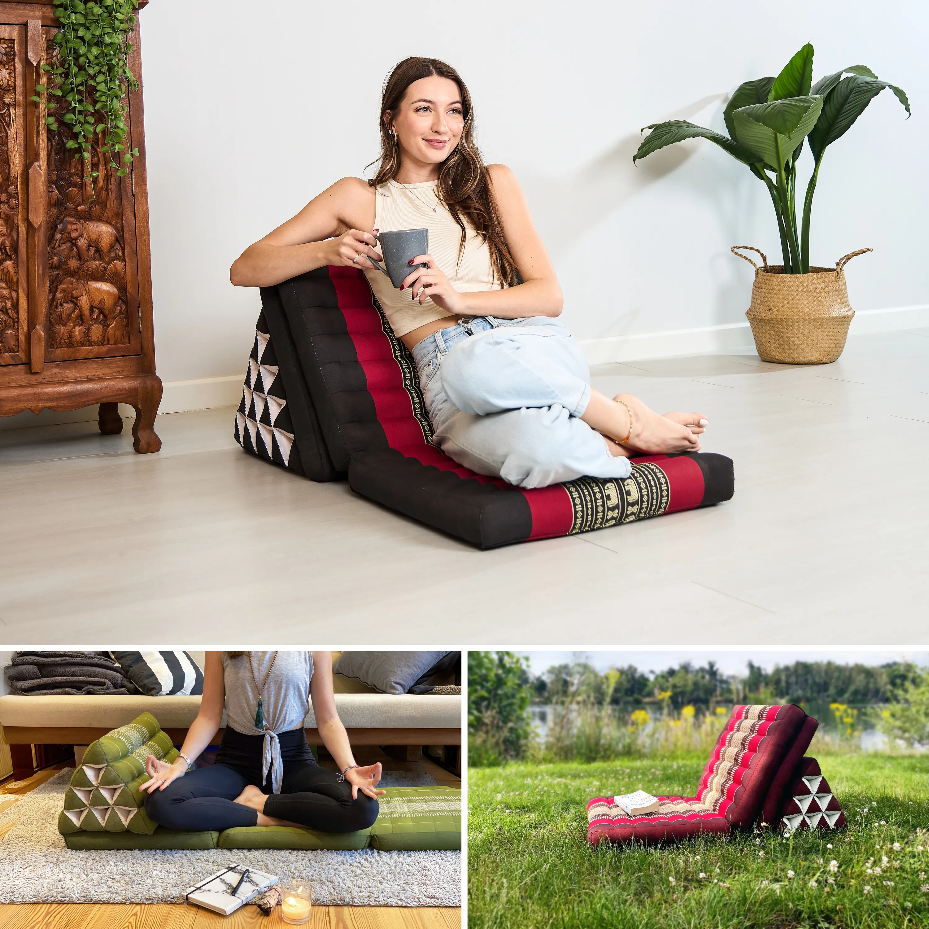 Cuscino thai in kapok altezza XXL