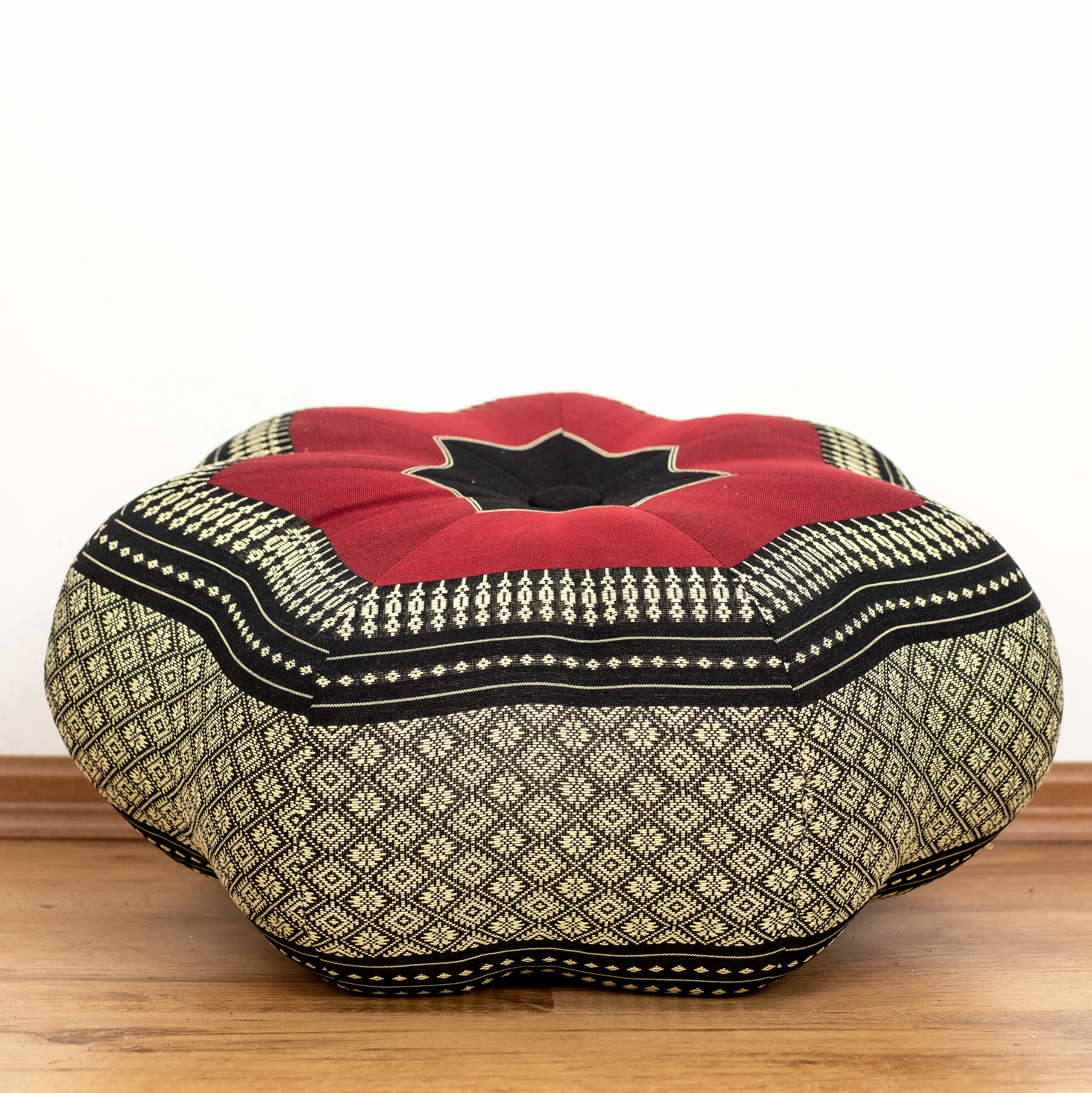 Cuscino zafu a stella grande in kapok