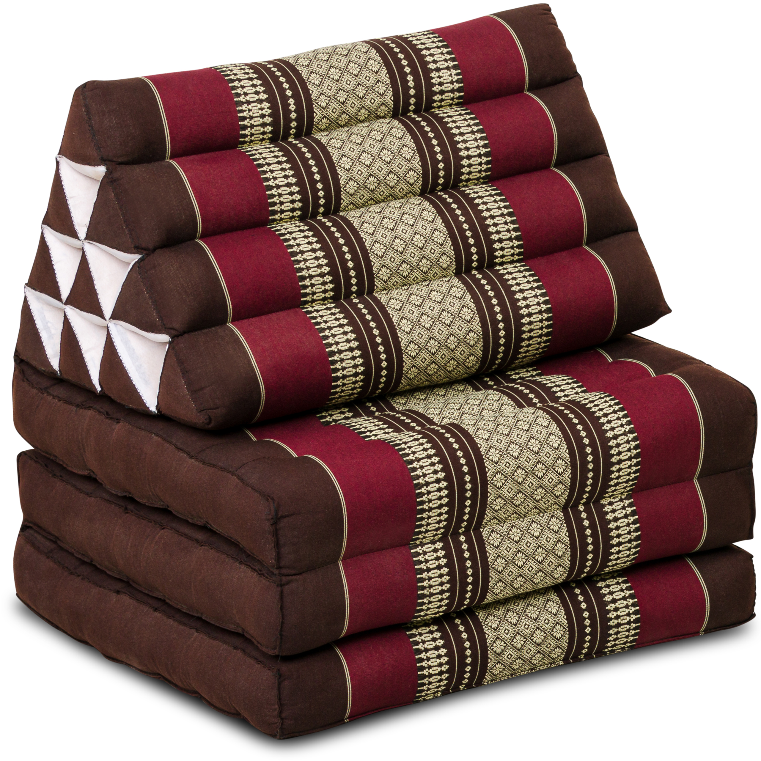 Cuscino thai in kapok con 3 elementi pieghevoli, Classic