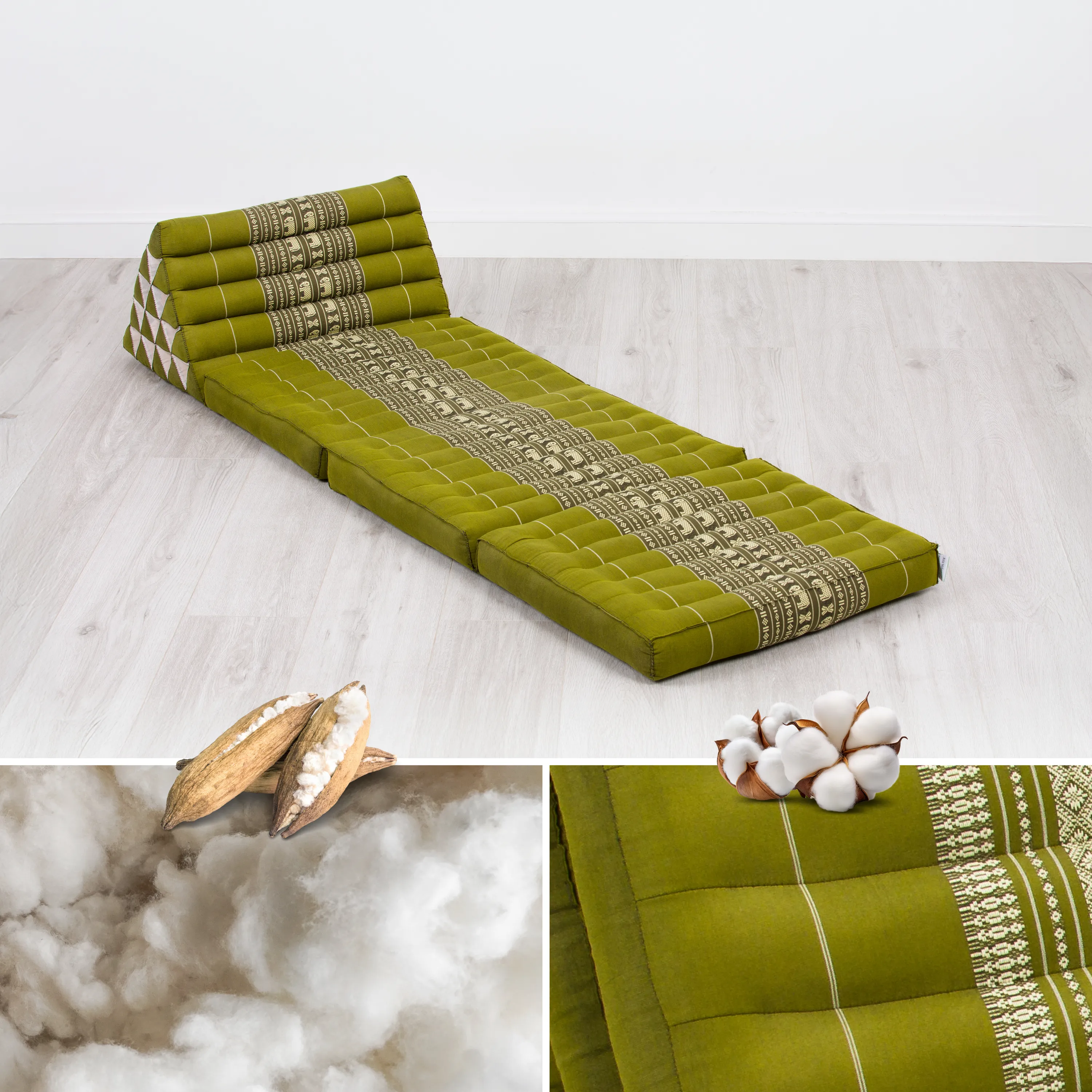 Cuscino thai in kapok altezza XXL