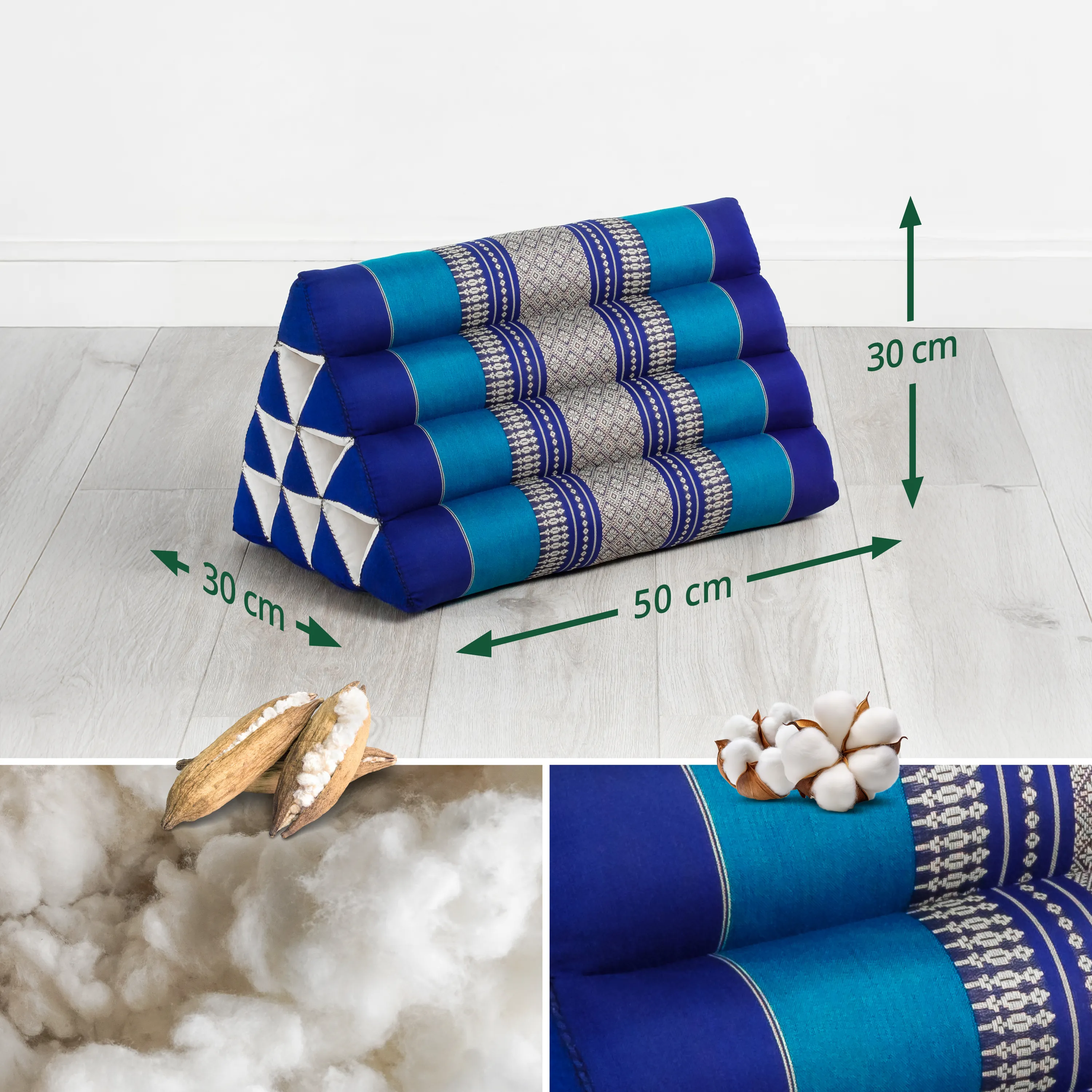 Cuscino triangolare in kapok, Classic