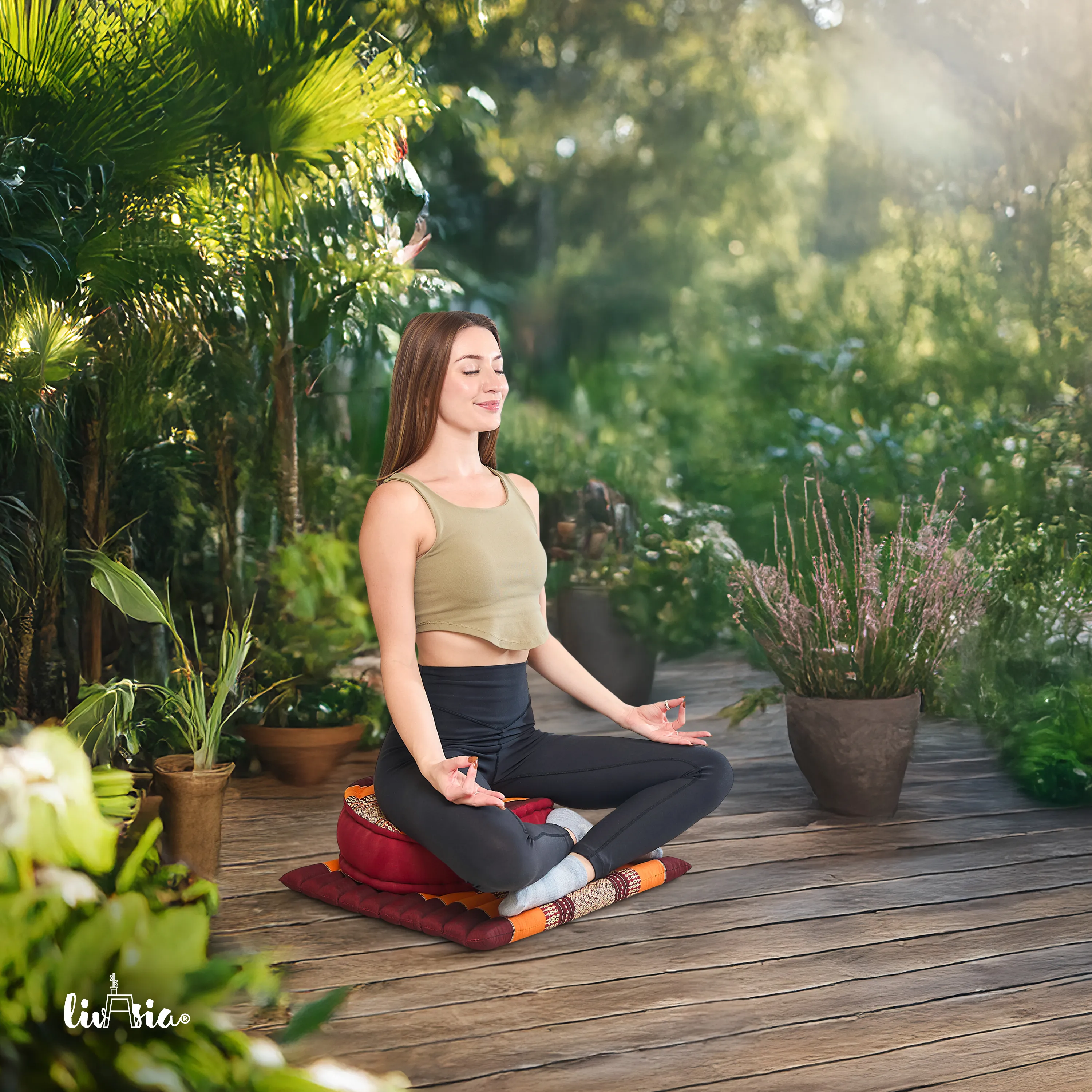 Set L cuscini da meditazione in kapok