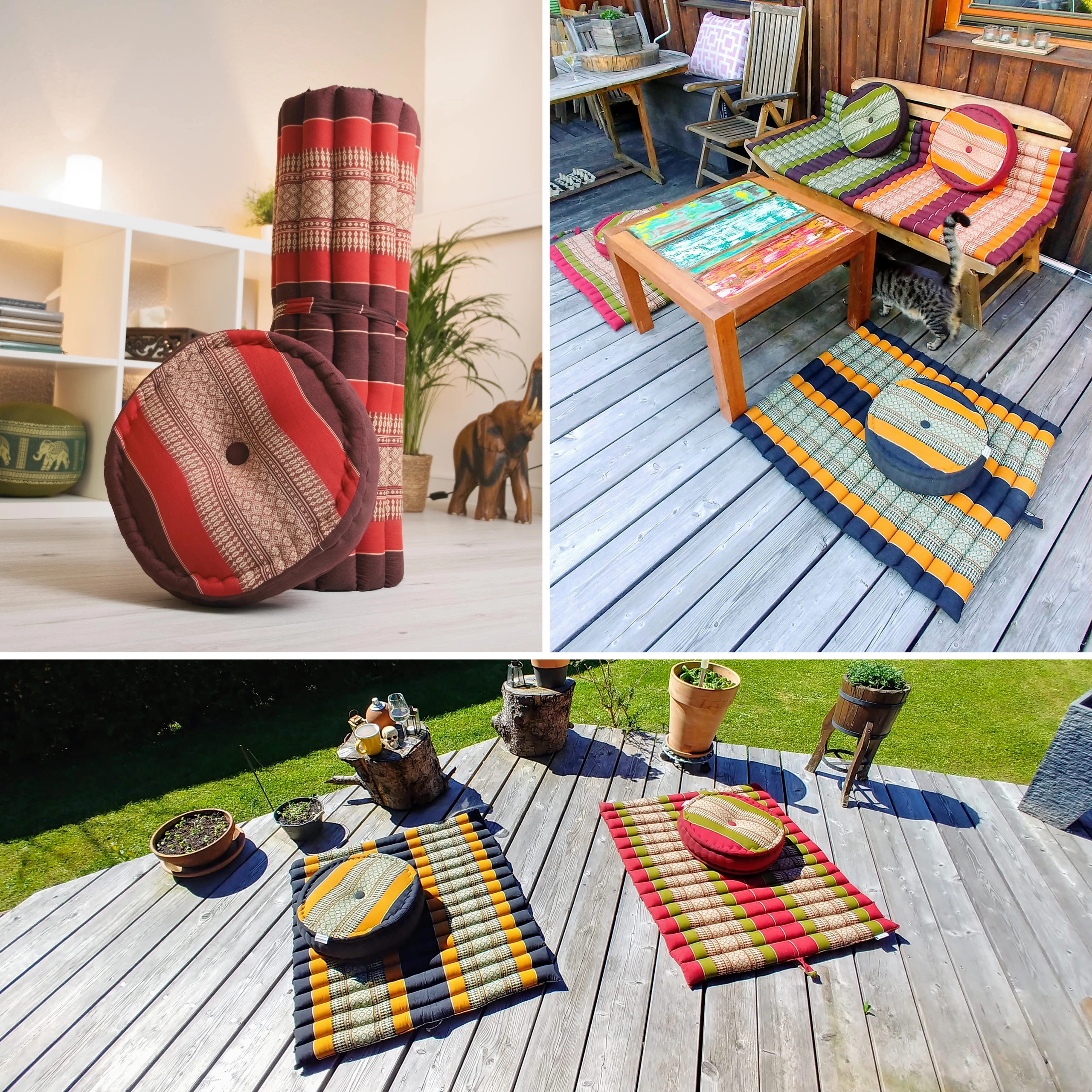 Set XL cuscini da meditazione in kapok