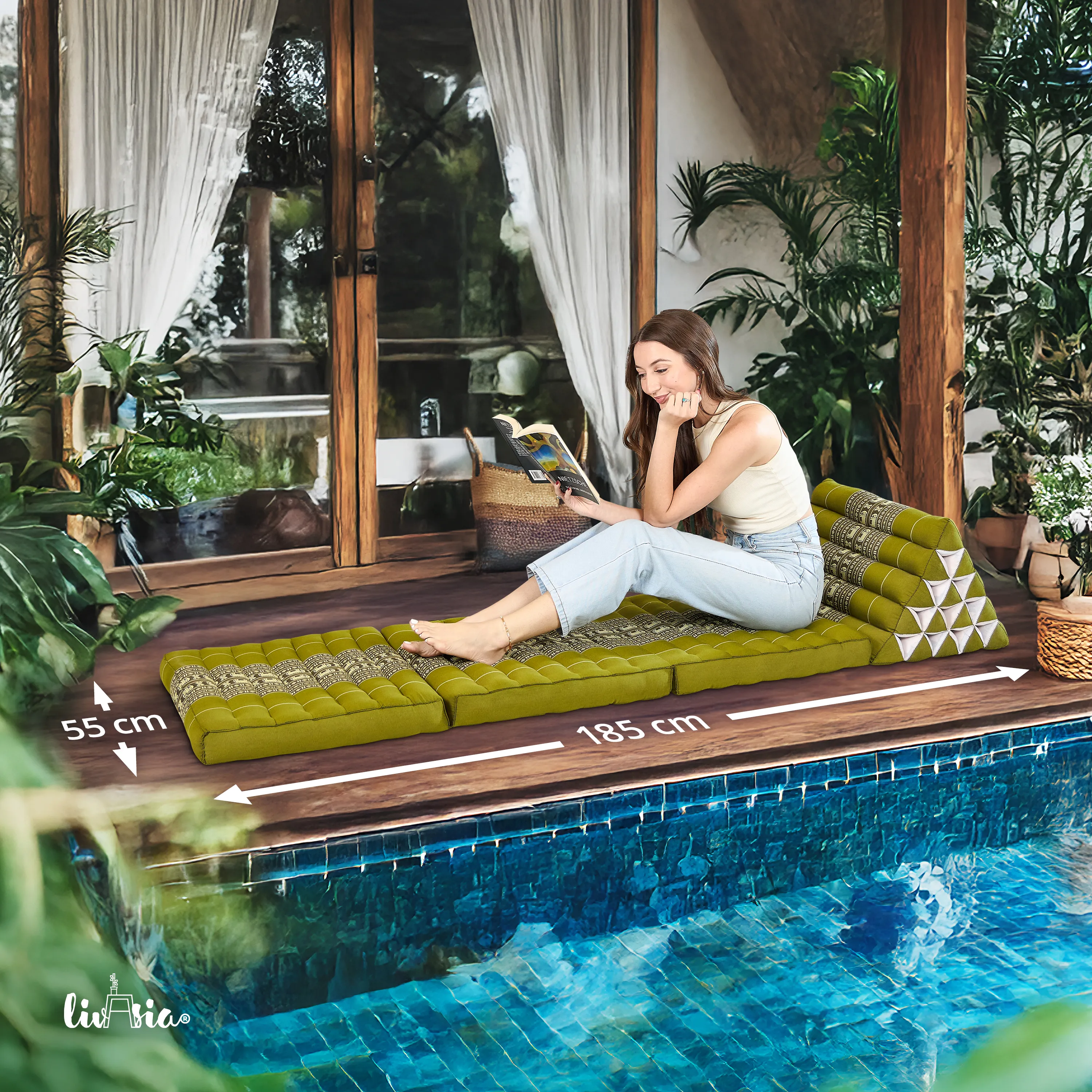 Cuscino thai in kapok altezza XXL