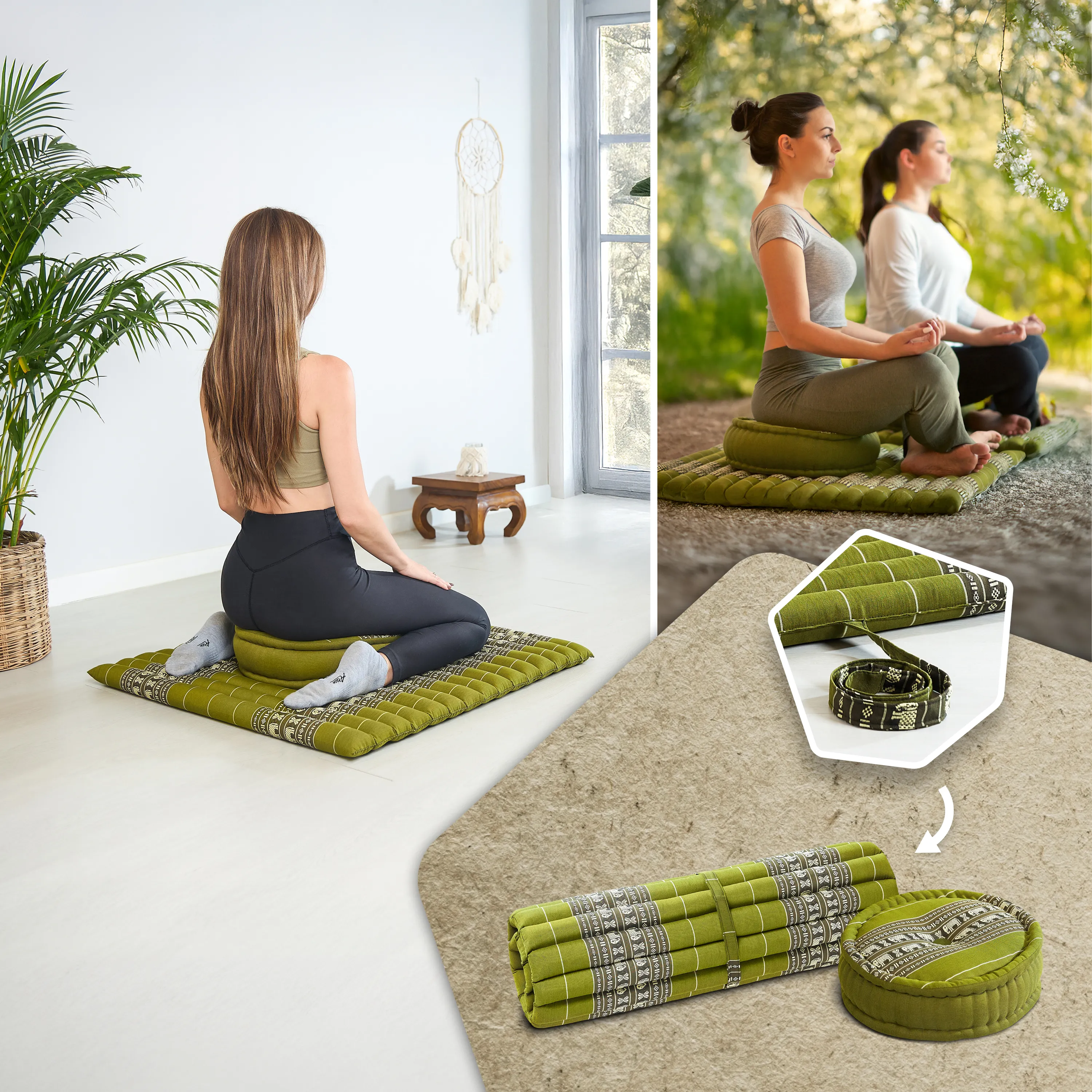 Set XL cuscini da meditazione in kapok