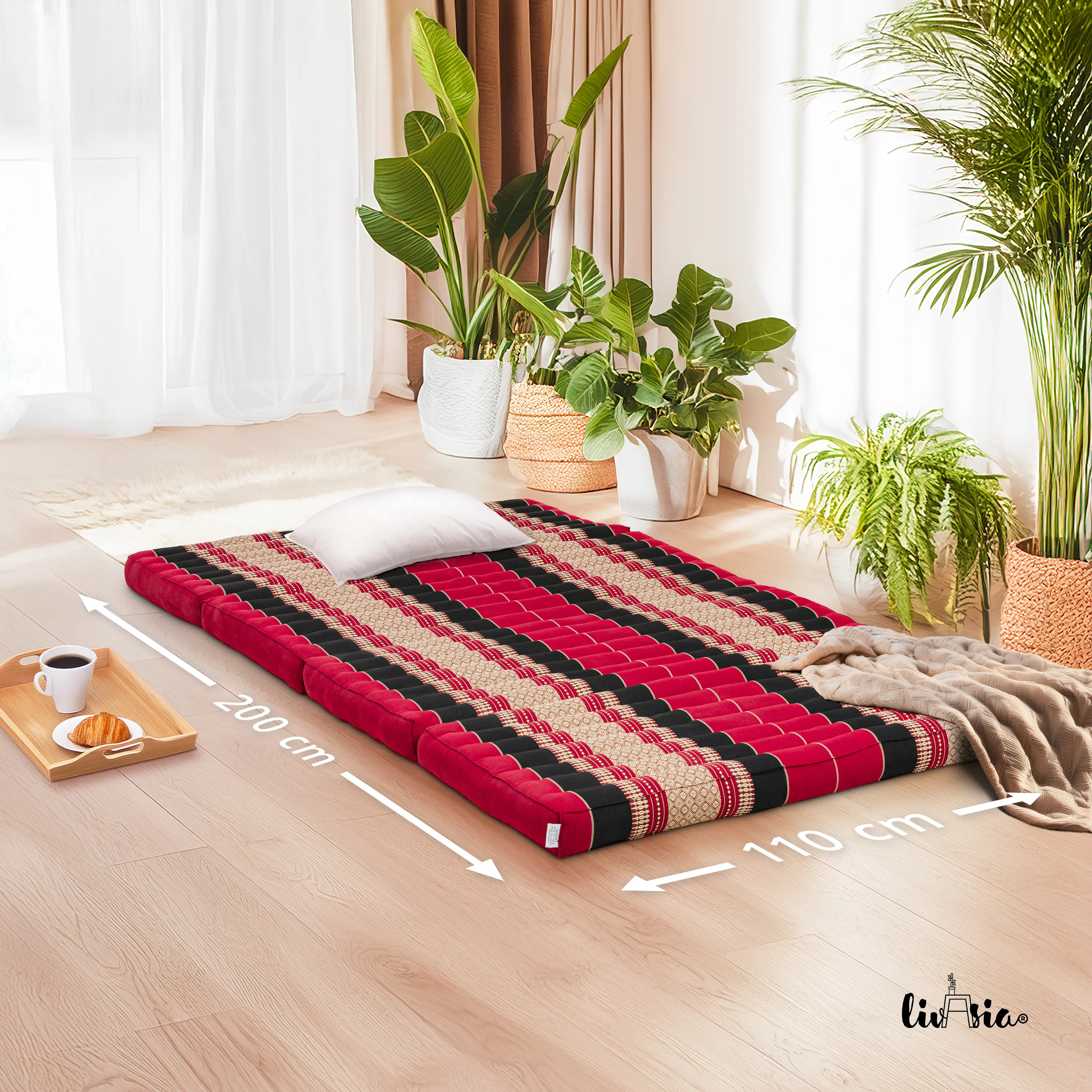 Materasso pieghevole in kapok, larghezza 110 cm, Classic