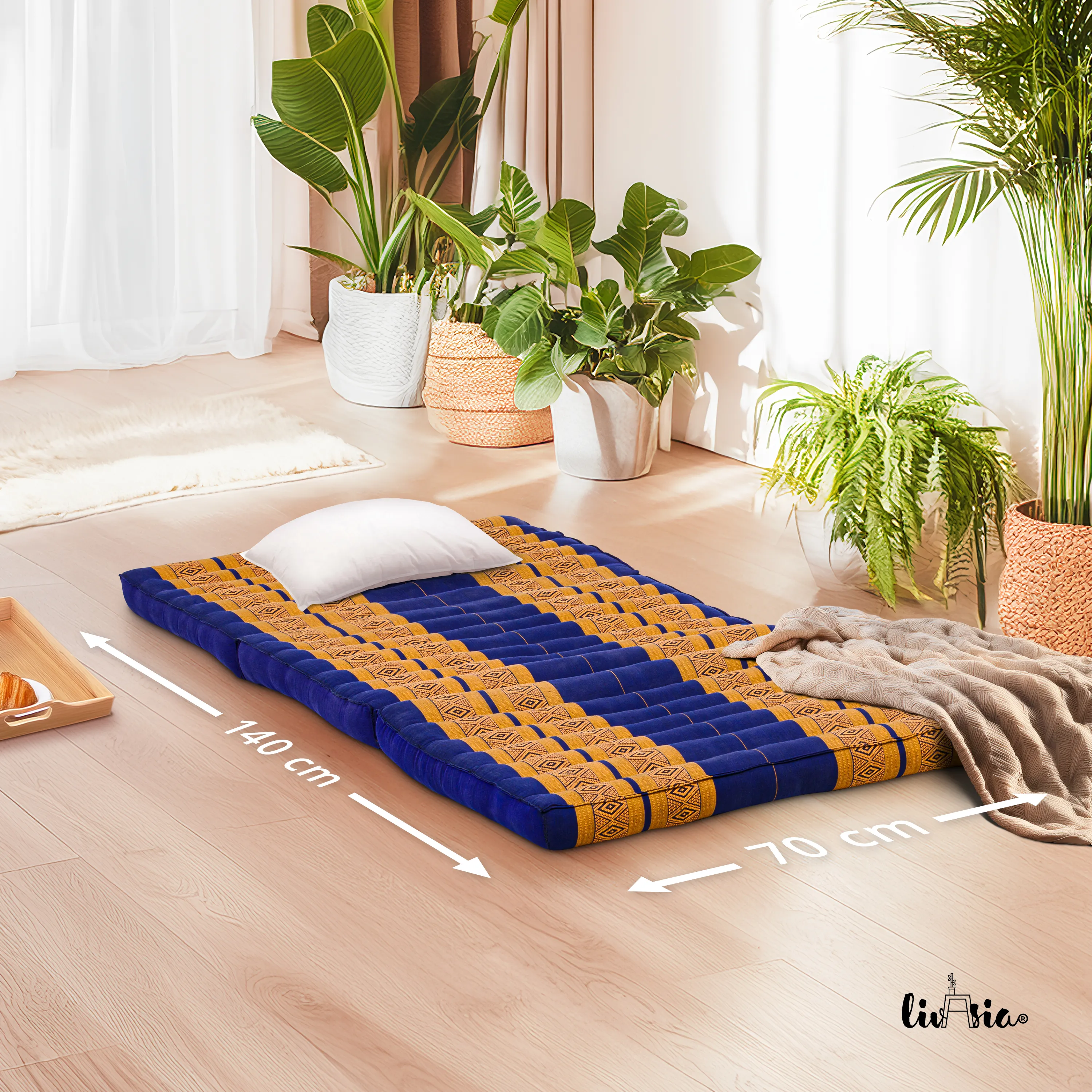 Materasso pieghevole in kapok per bambini, larghezza 70 cm