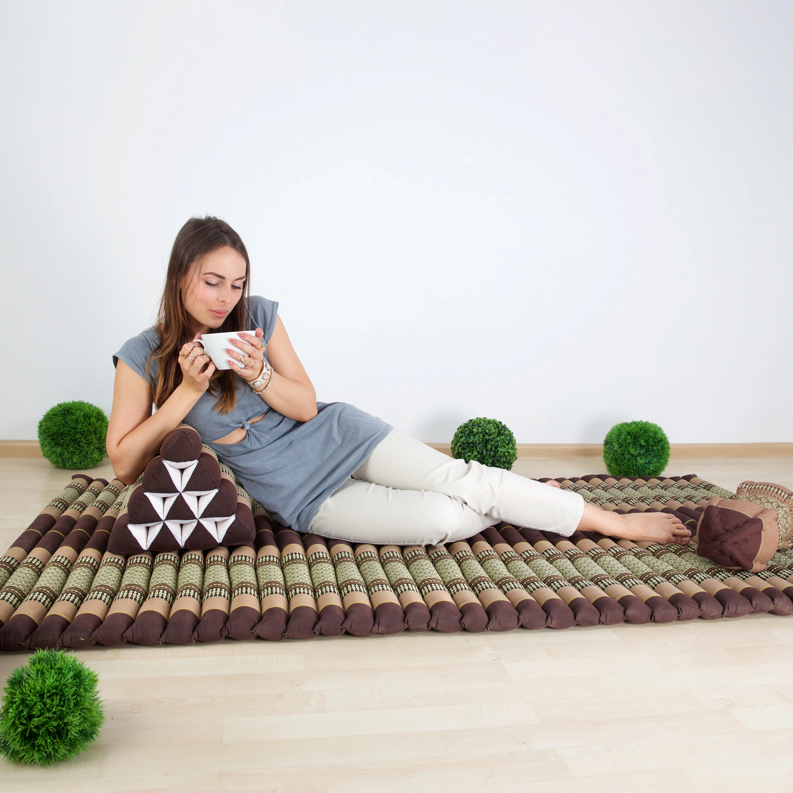 Materasso arrotolabile in kapok, larghezza 110 cm