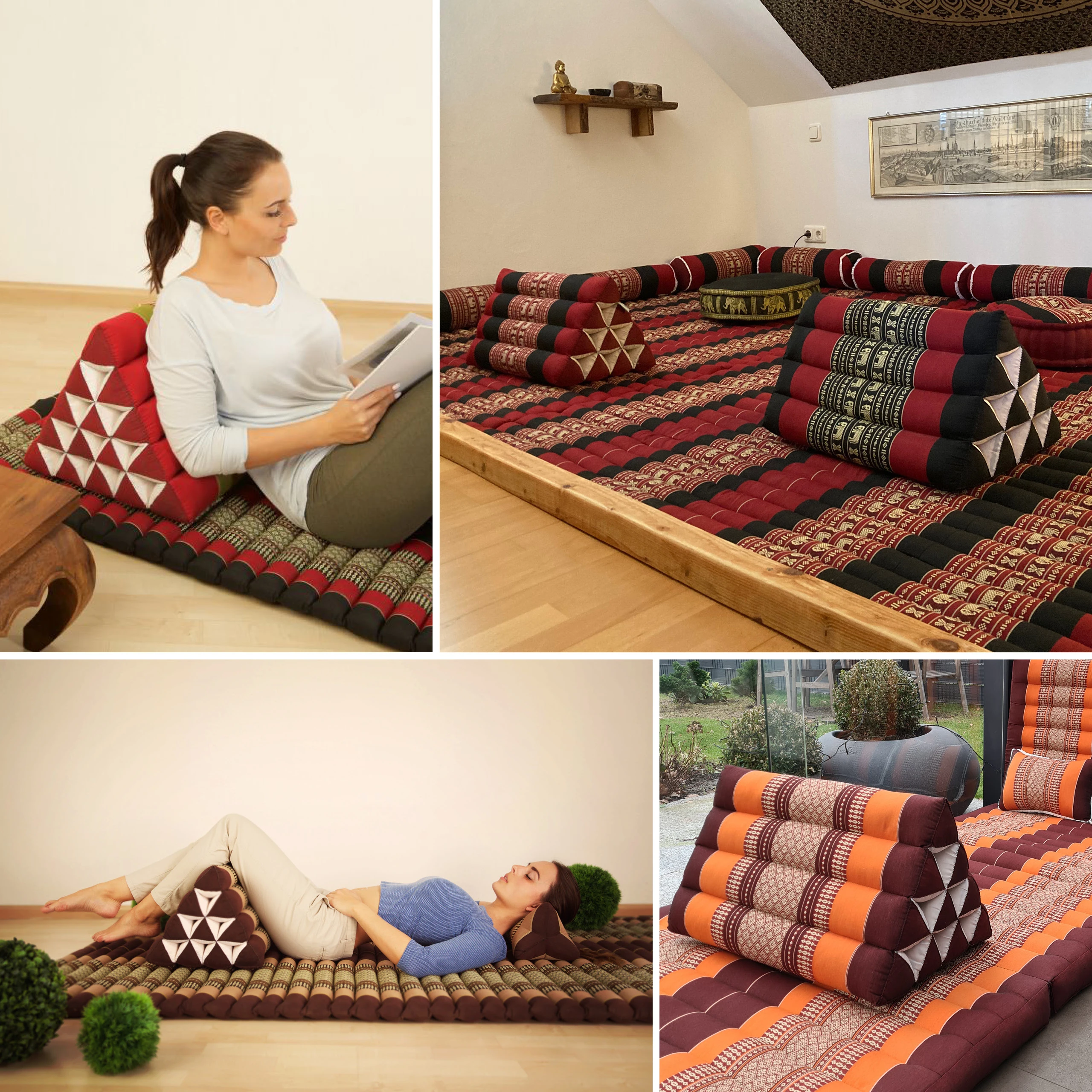 Cuscino triangolare in kapok, Classic