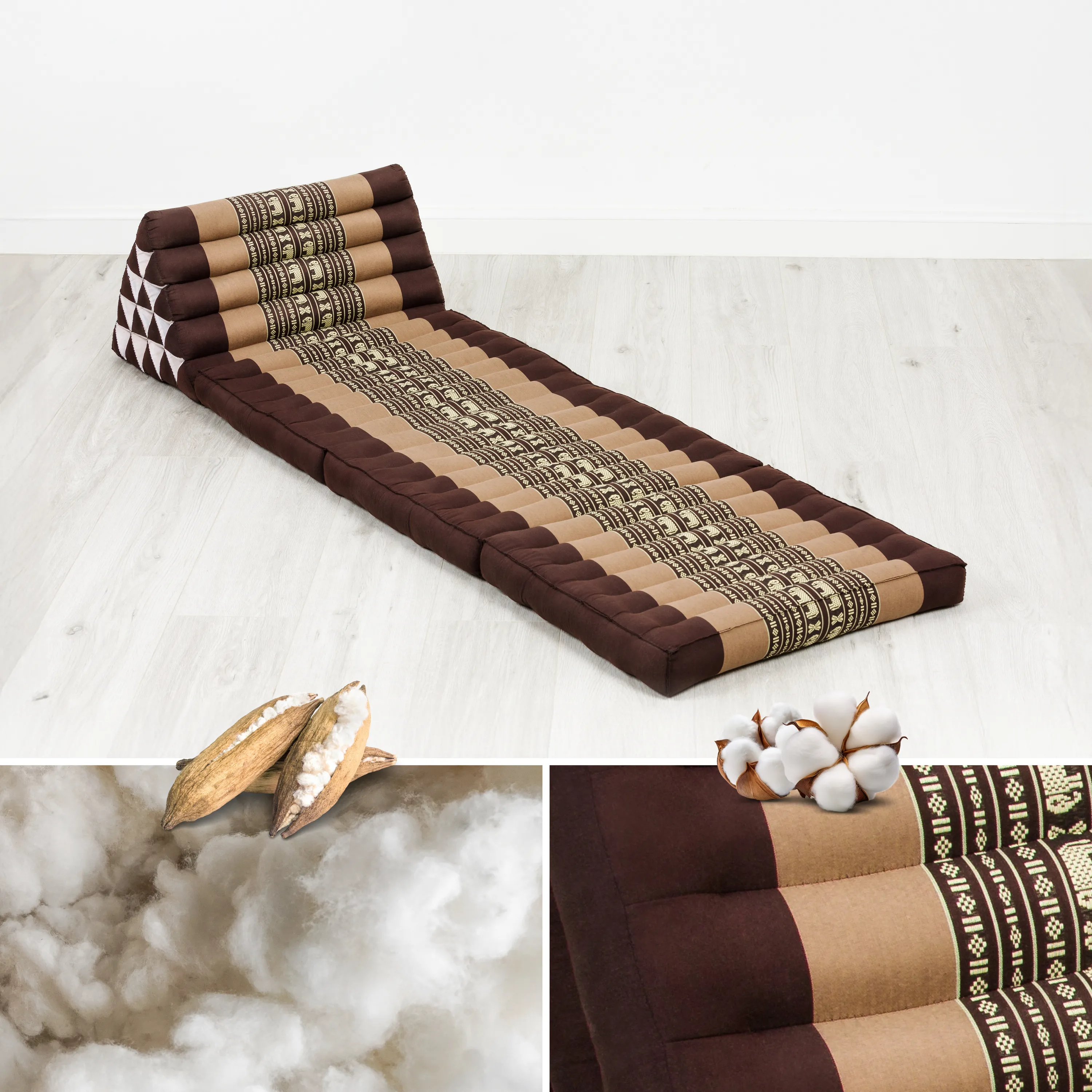 Cuscino thai in kapok altezza XXL