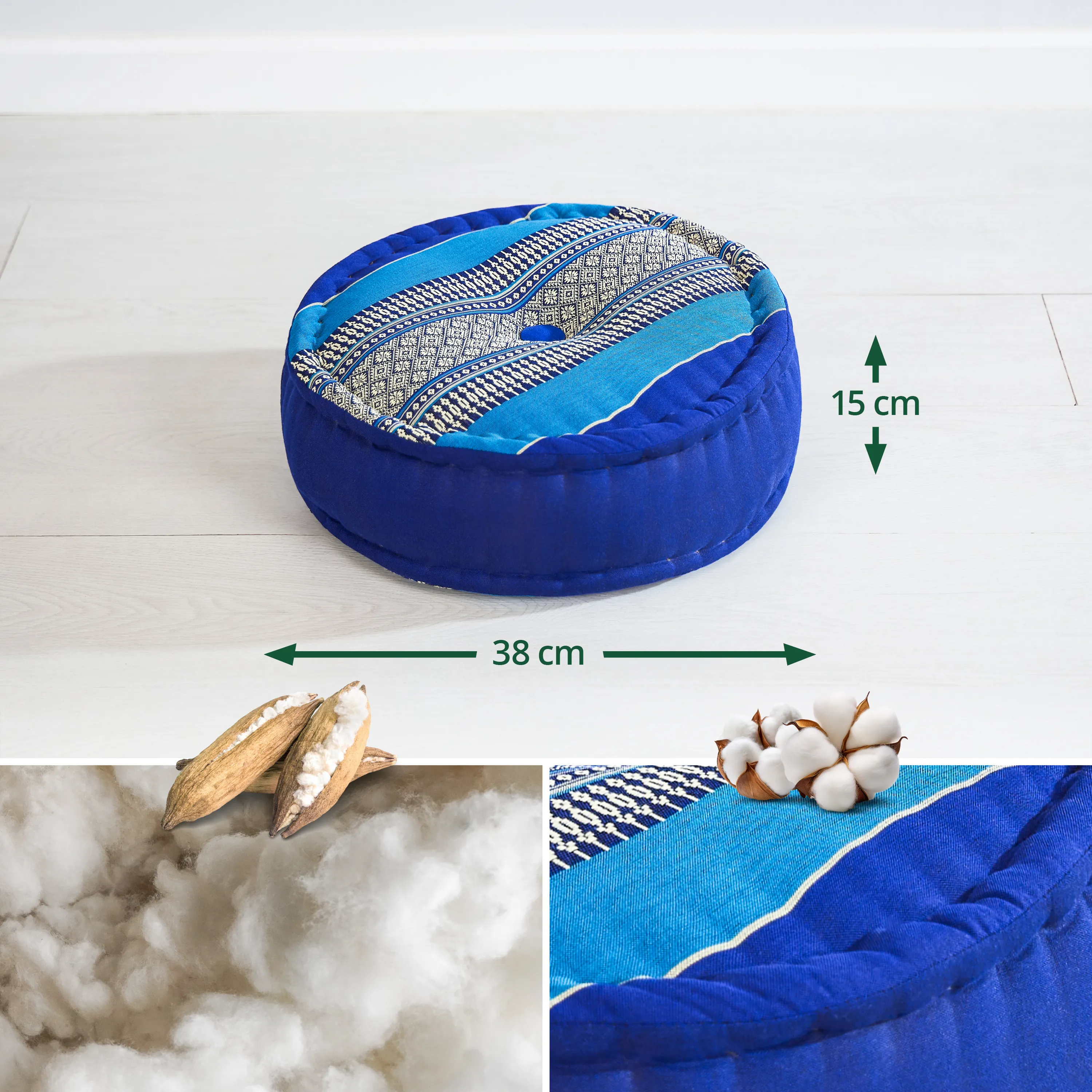 Cuscino zafu grande in kapok, Classic