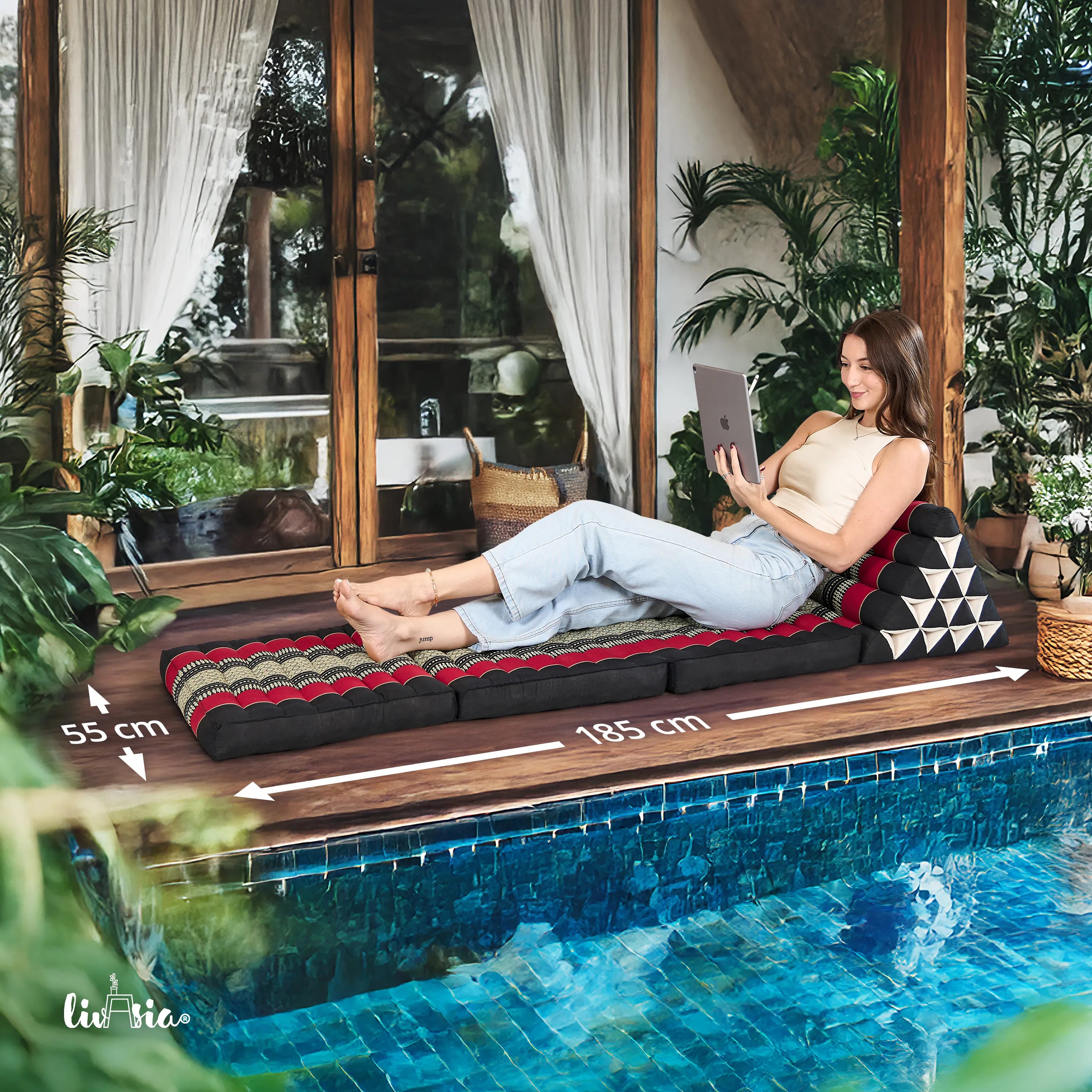 Cuscino thai in kapok altezza XXL