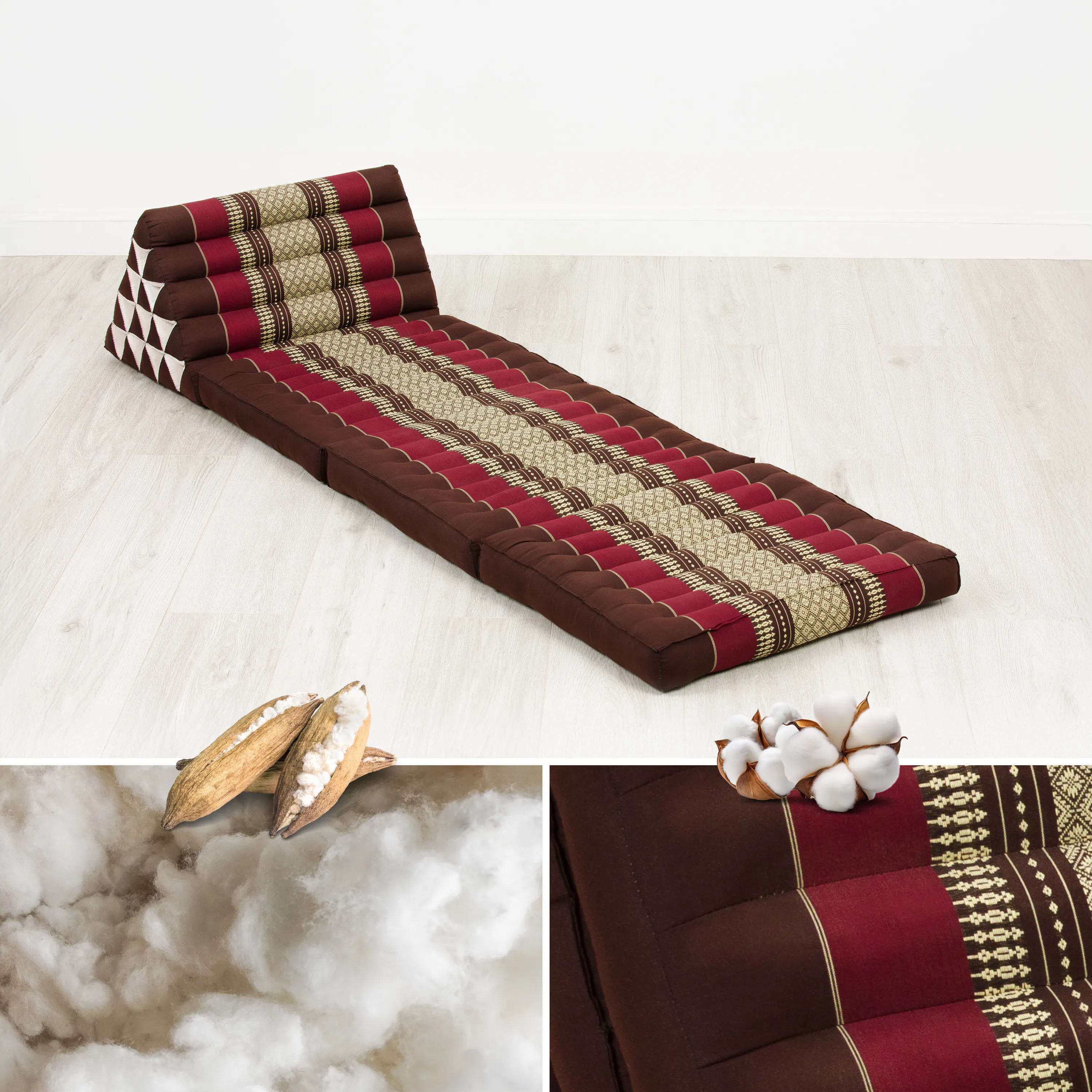 Cuscino thai in kapok altezza XXL