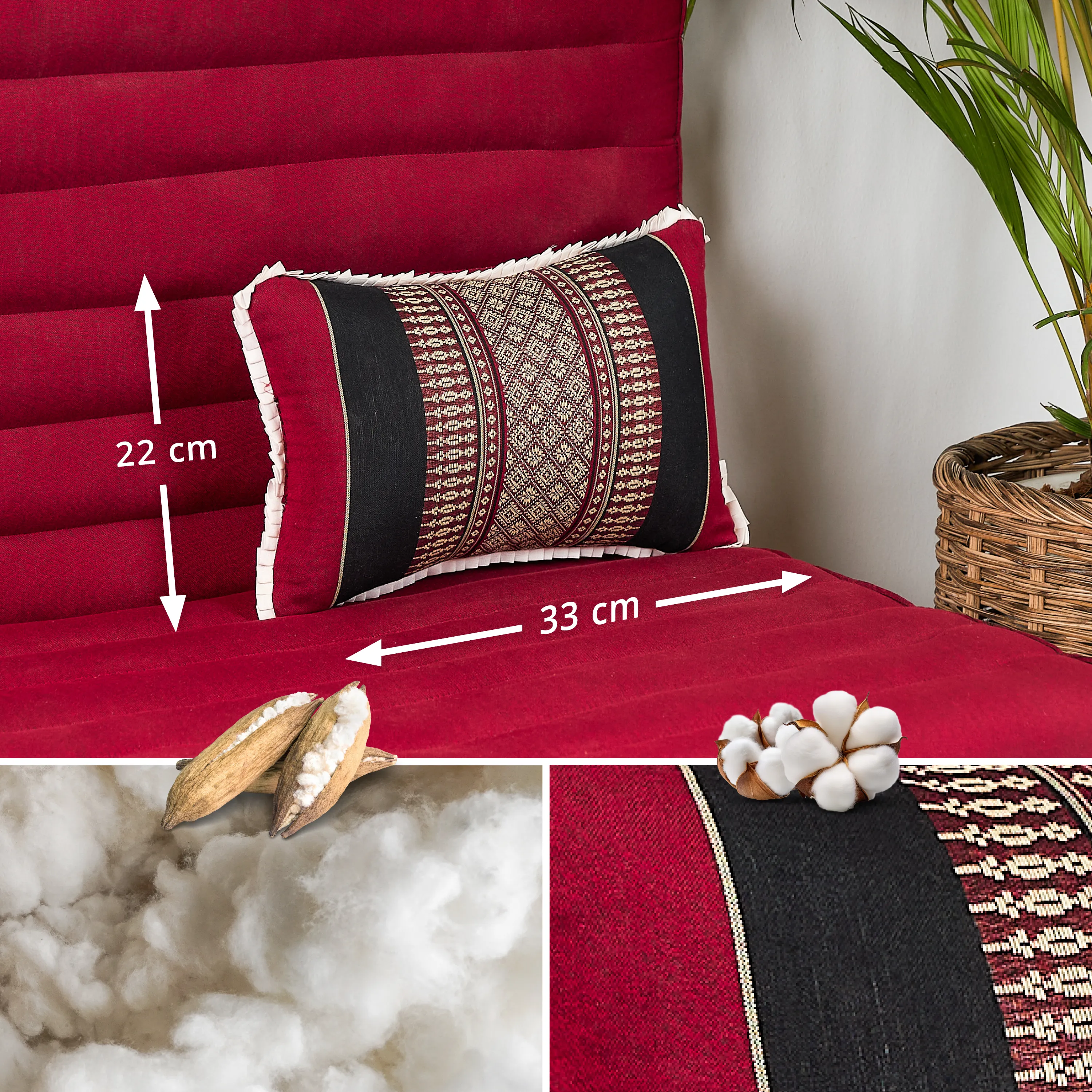Cuscino decorativo in kapok