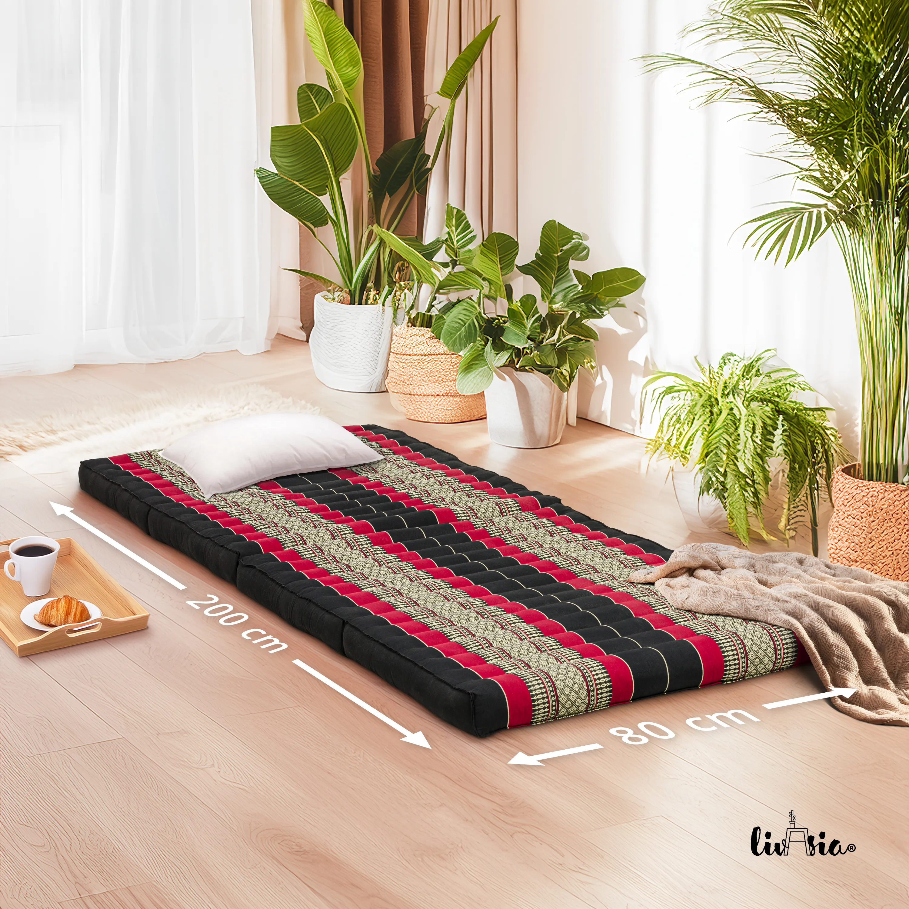 Materasso pieghevole in kapok, larghezza 80 cm, Classic