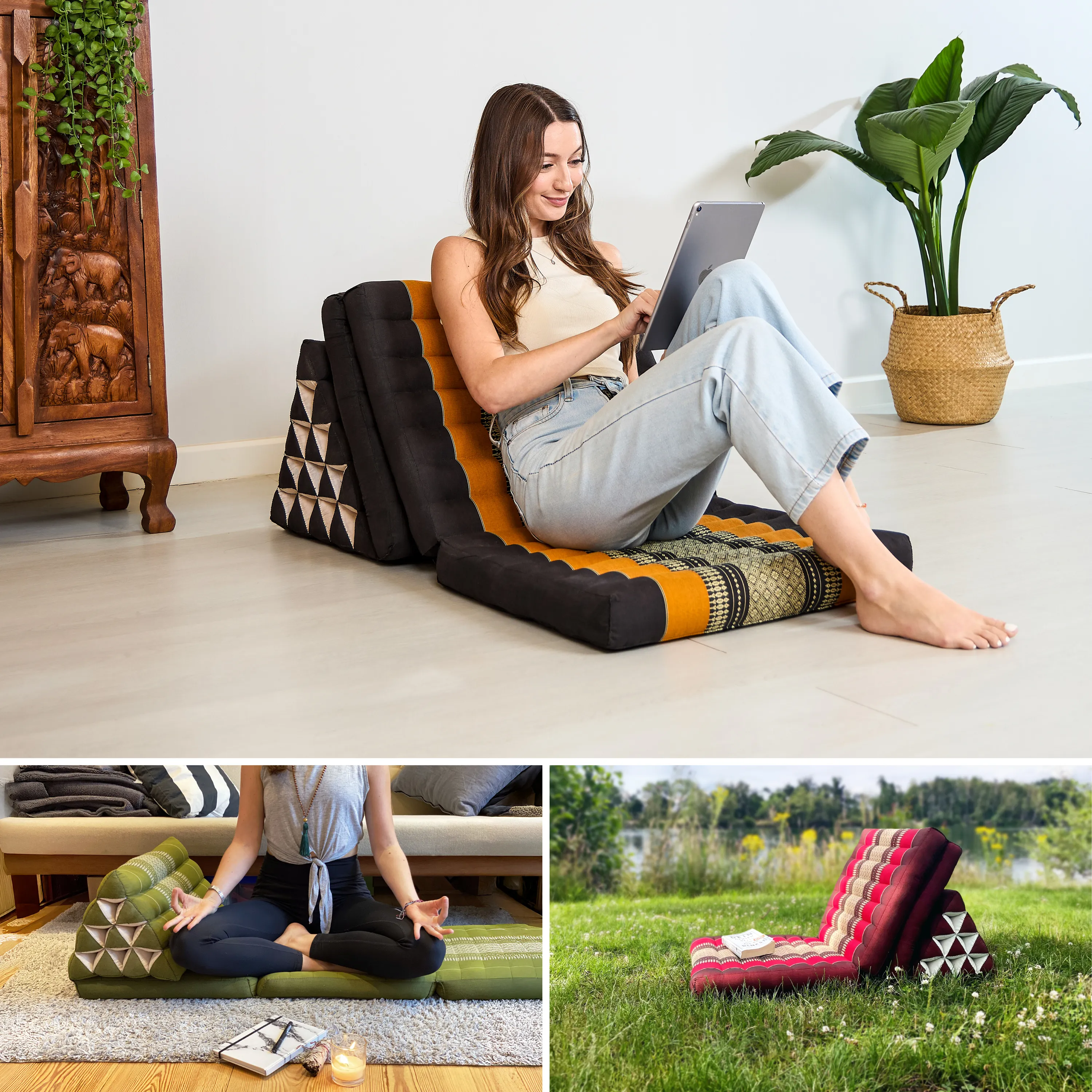 Cuscino thai in kapok altezza XXL