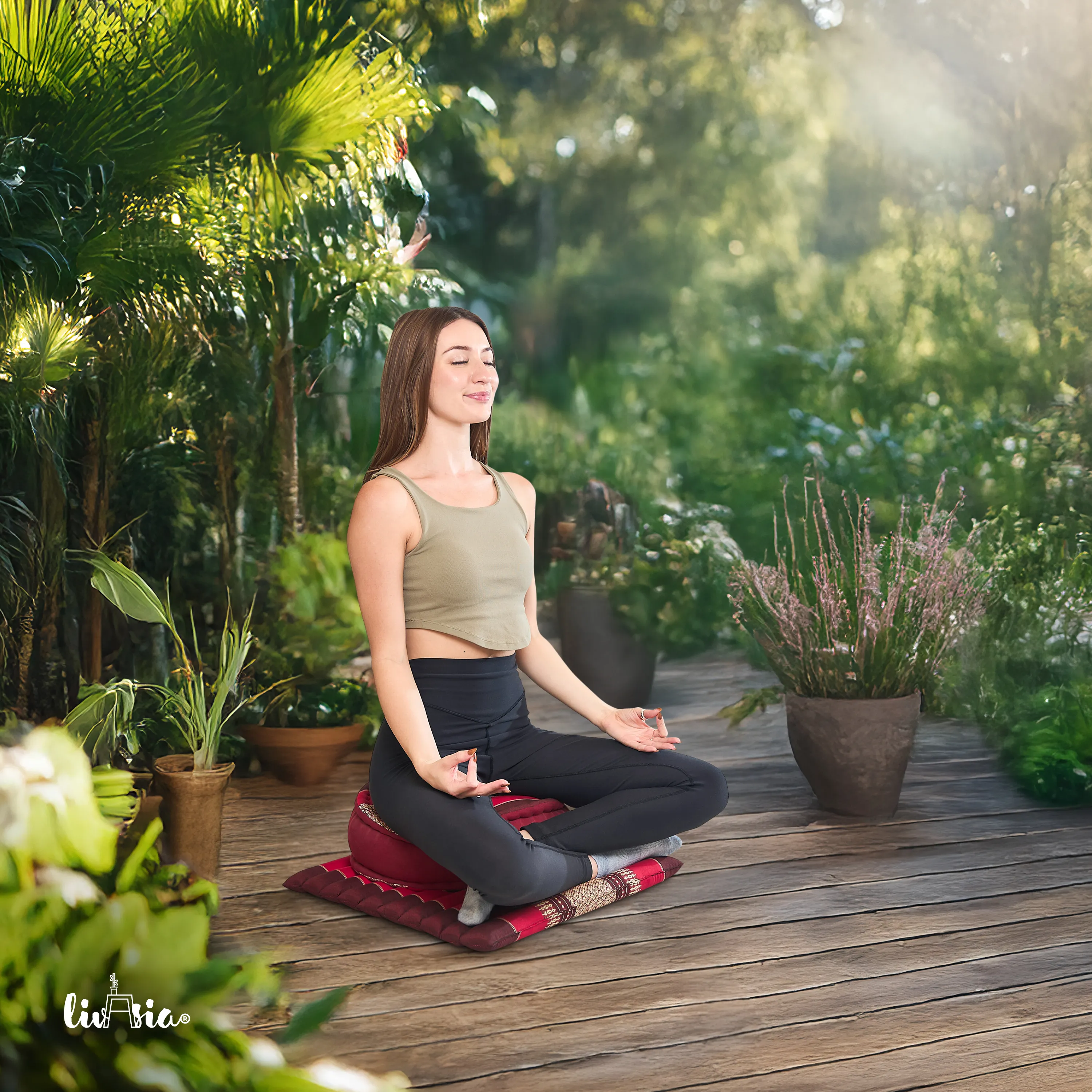 Set L cuscini da meditazione in kapok