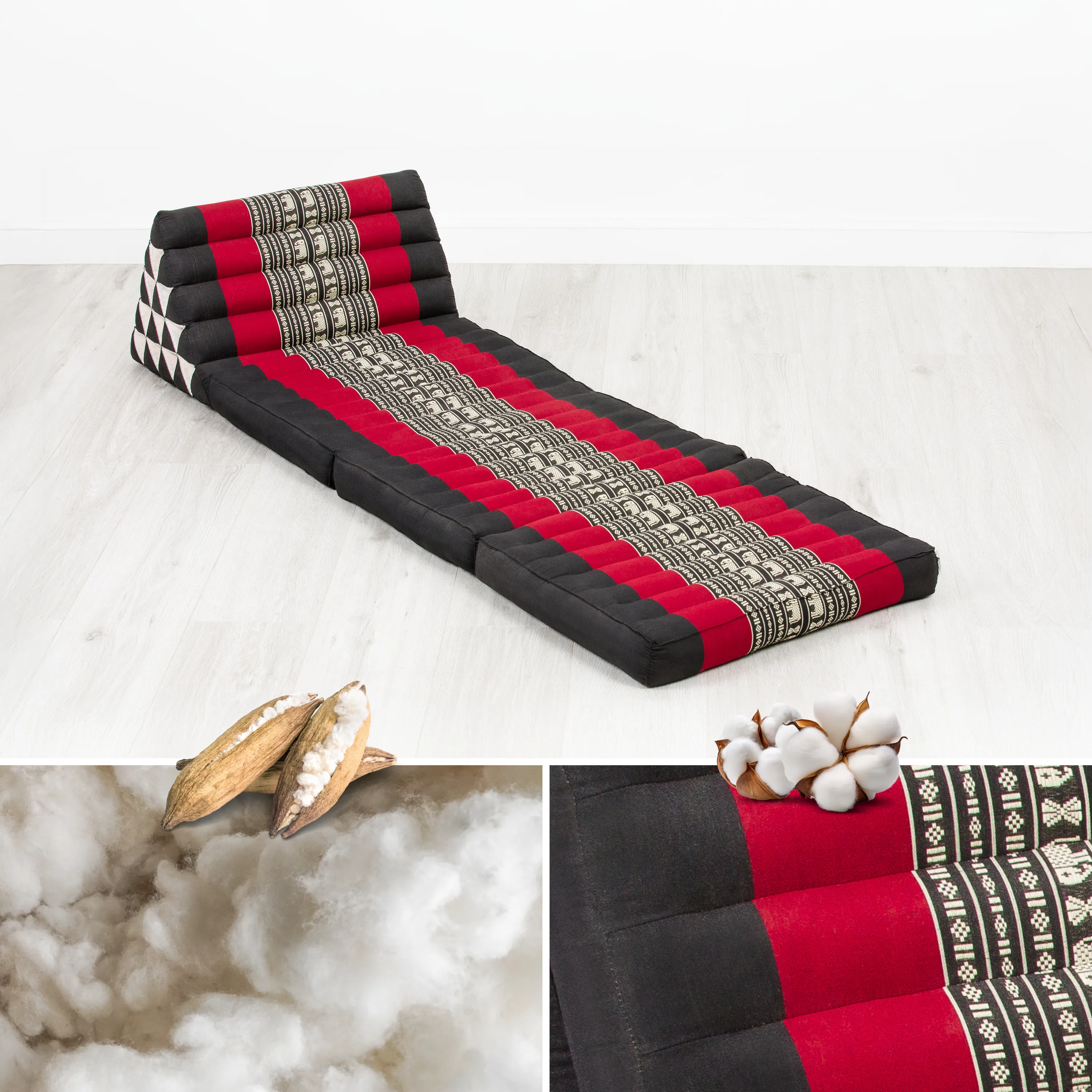 Cuscino thai in kapok altezza XXL