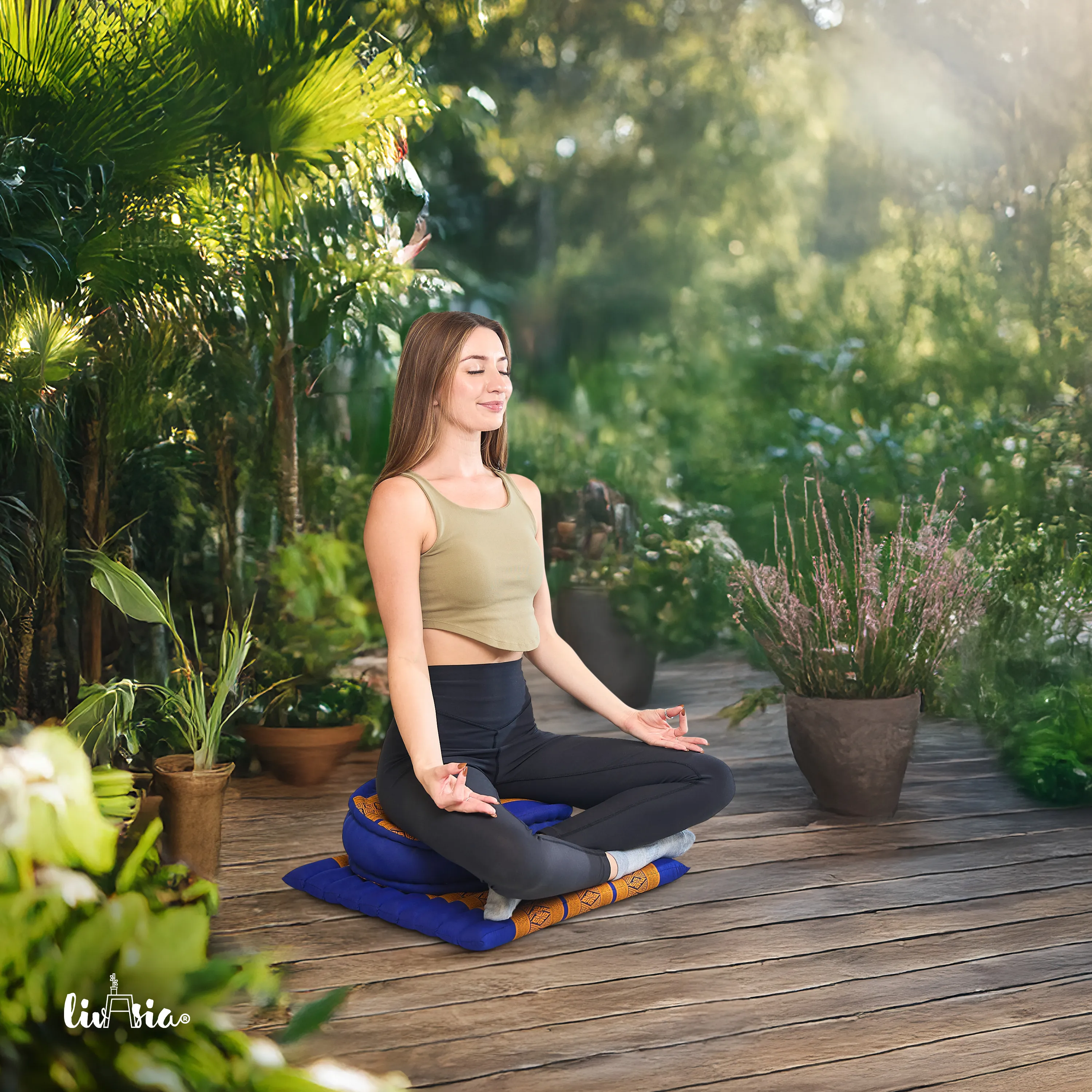 Set L cuscini da meditazione in kapok