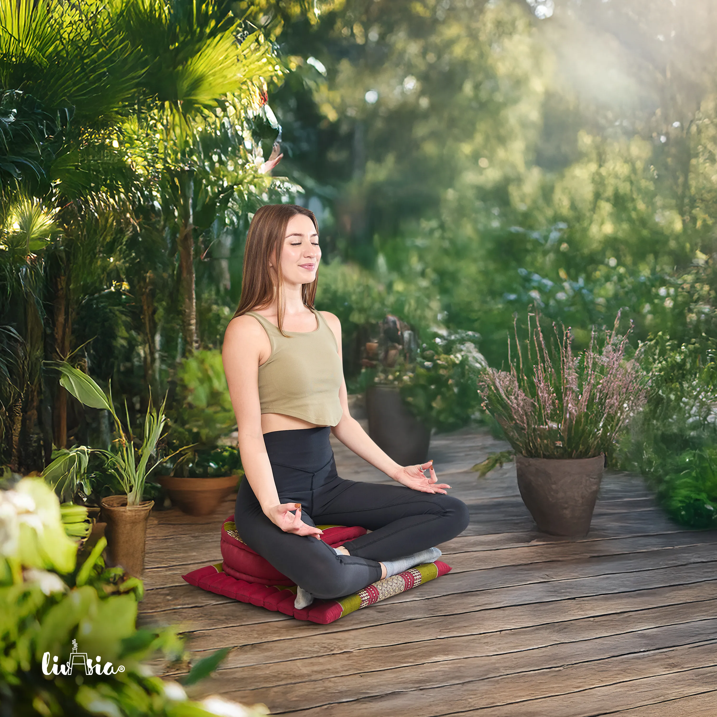 Set L cuscini da meditazione in kapok