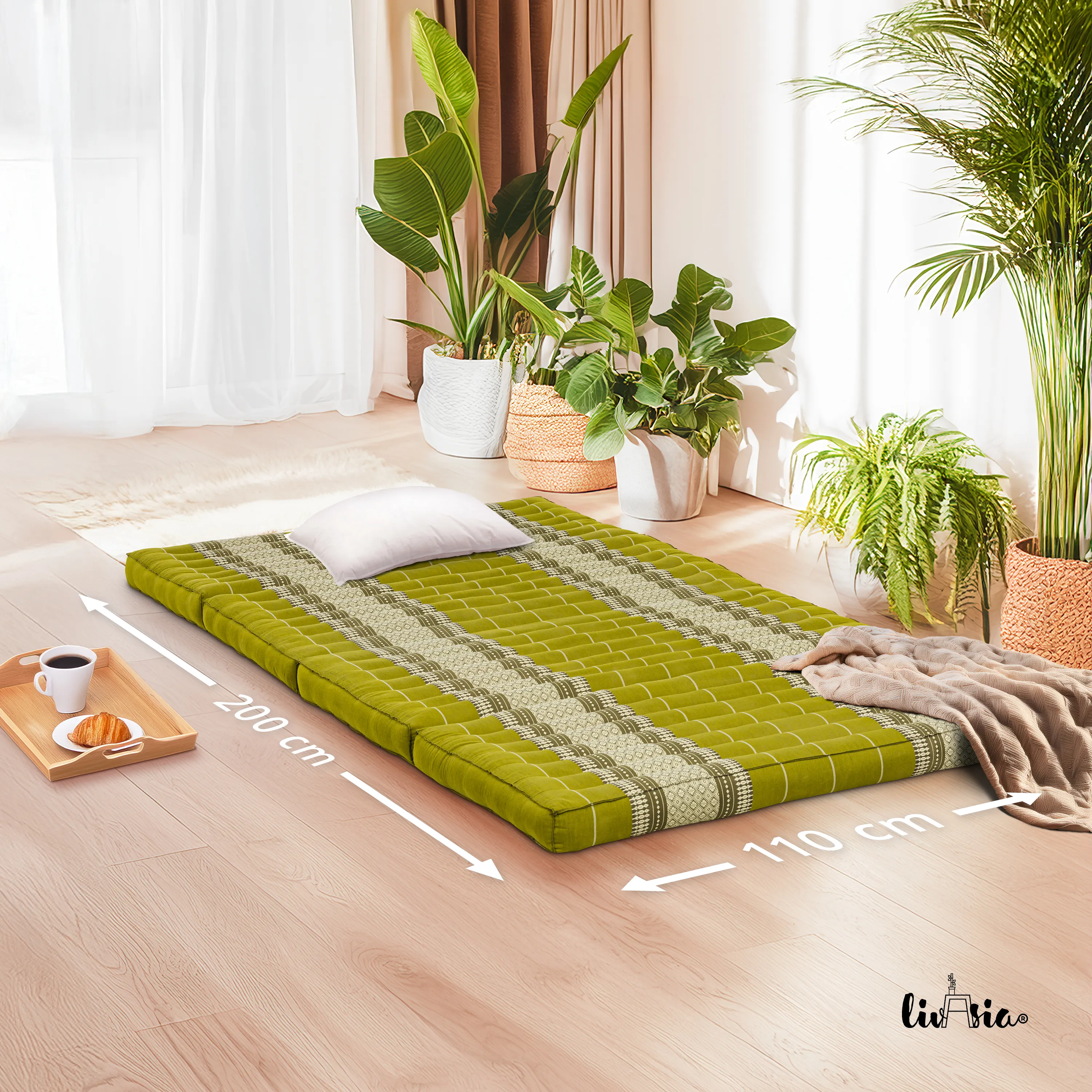 Materasso pieghevole in kapok, larghezza 110 cm, Classic