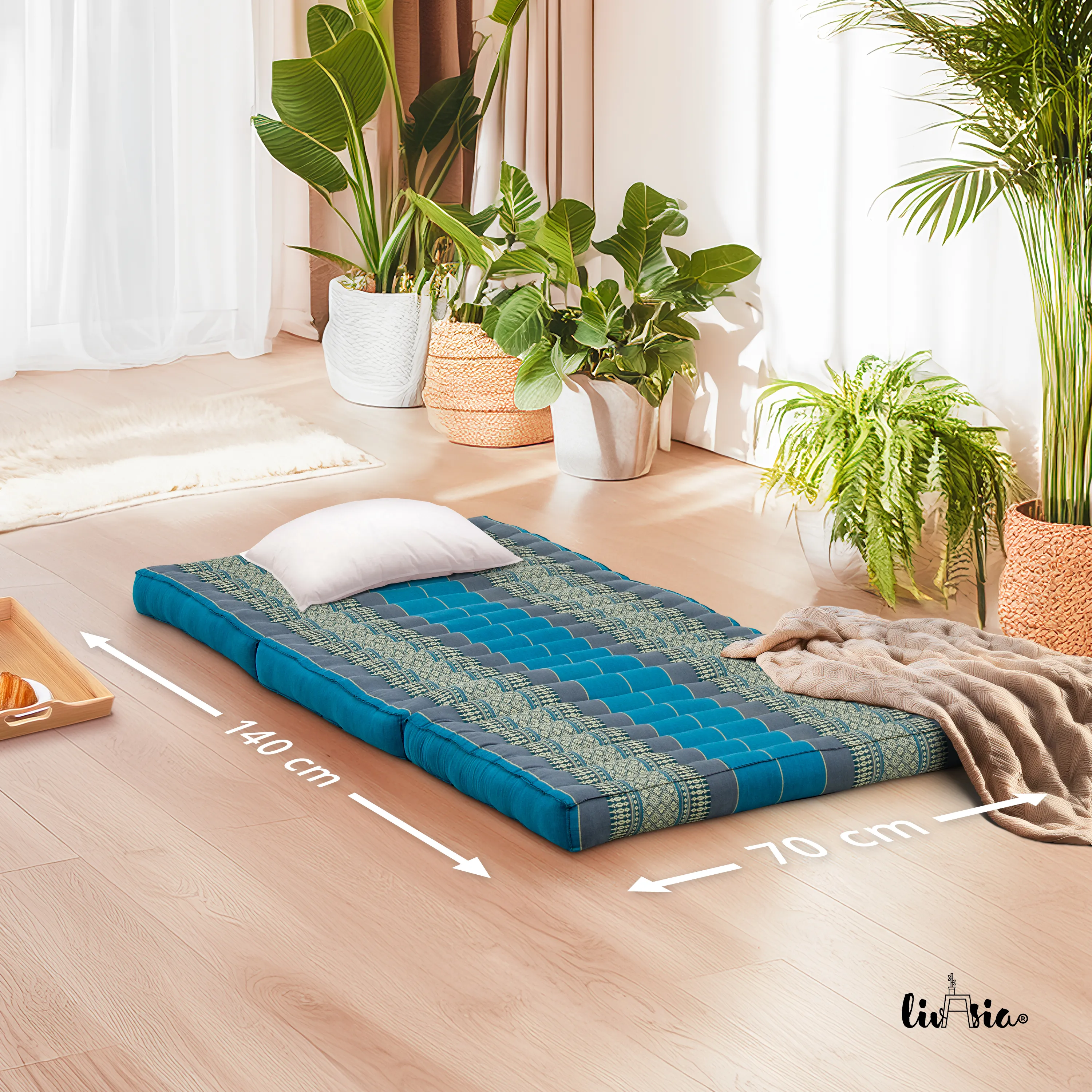 Materasso pieghevole in kapok per bambini, larghezza 70 cm
