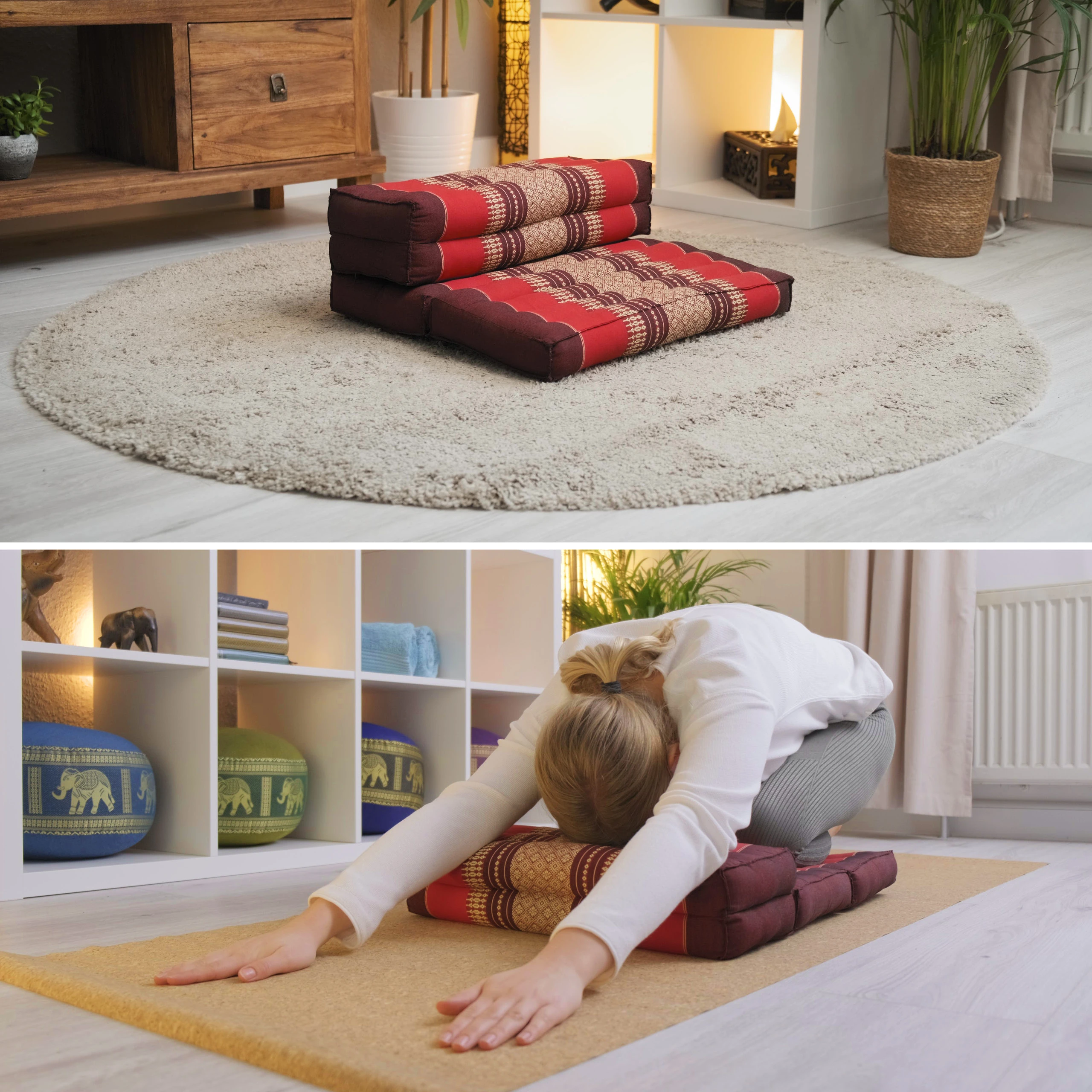 Cuscino di sostegno in kapok, pieghevole