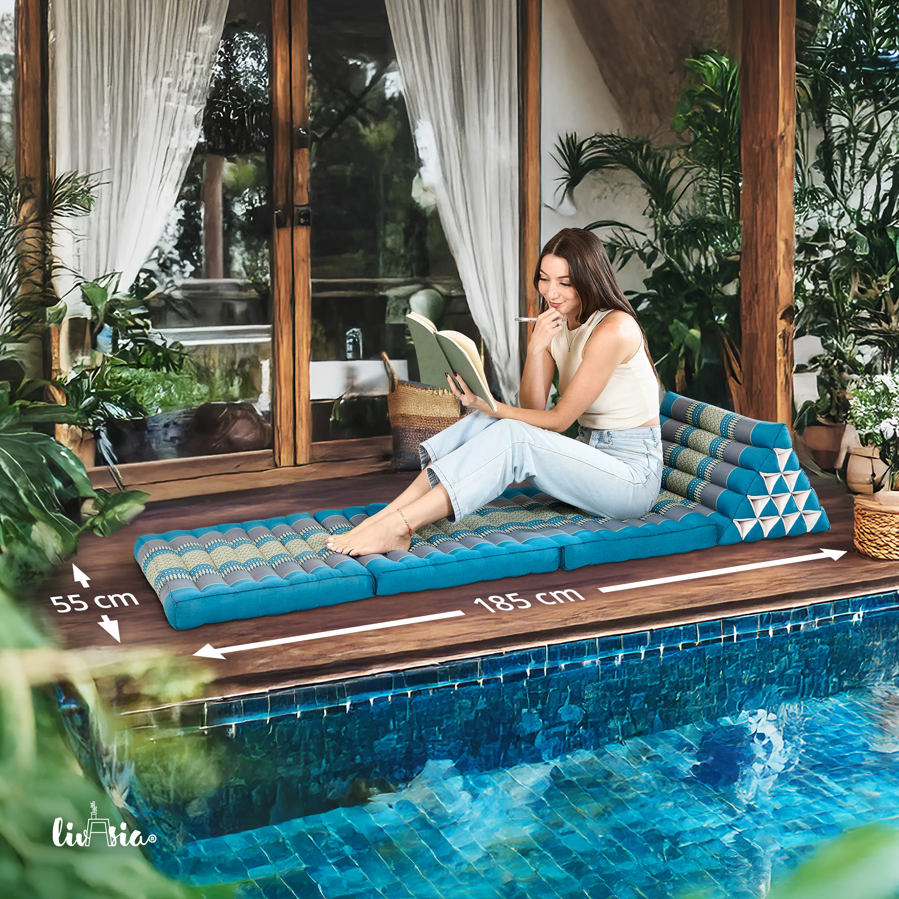 Cuscino thai in kapok altezza XXL