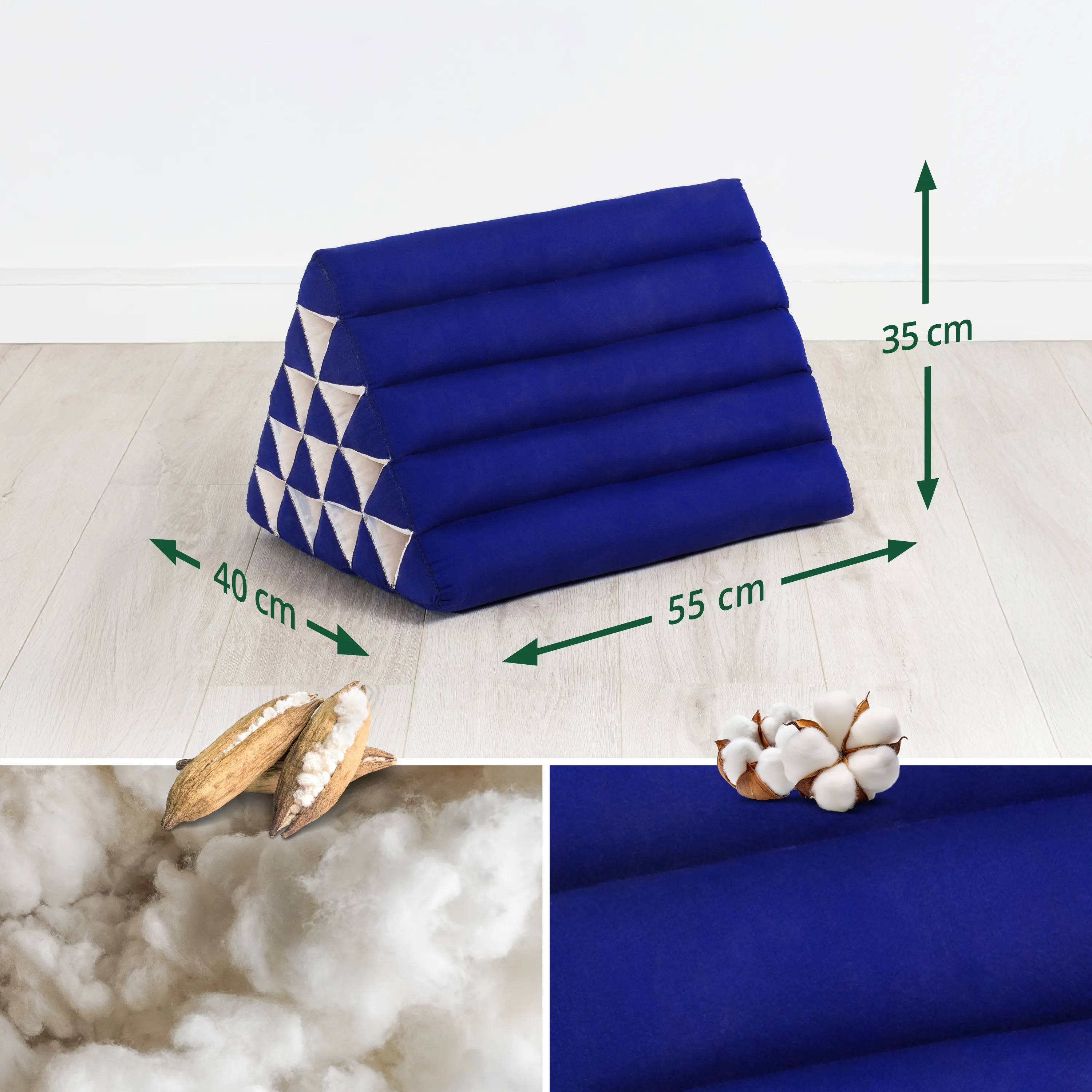 Cuscino triangolare alto in kapok, Basic
