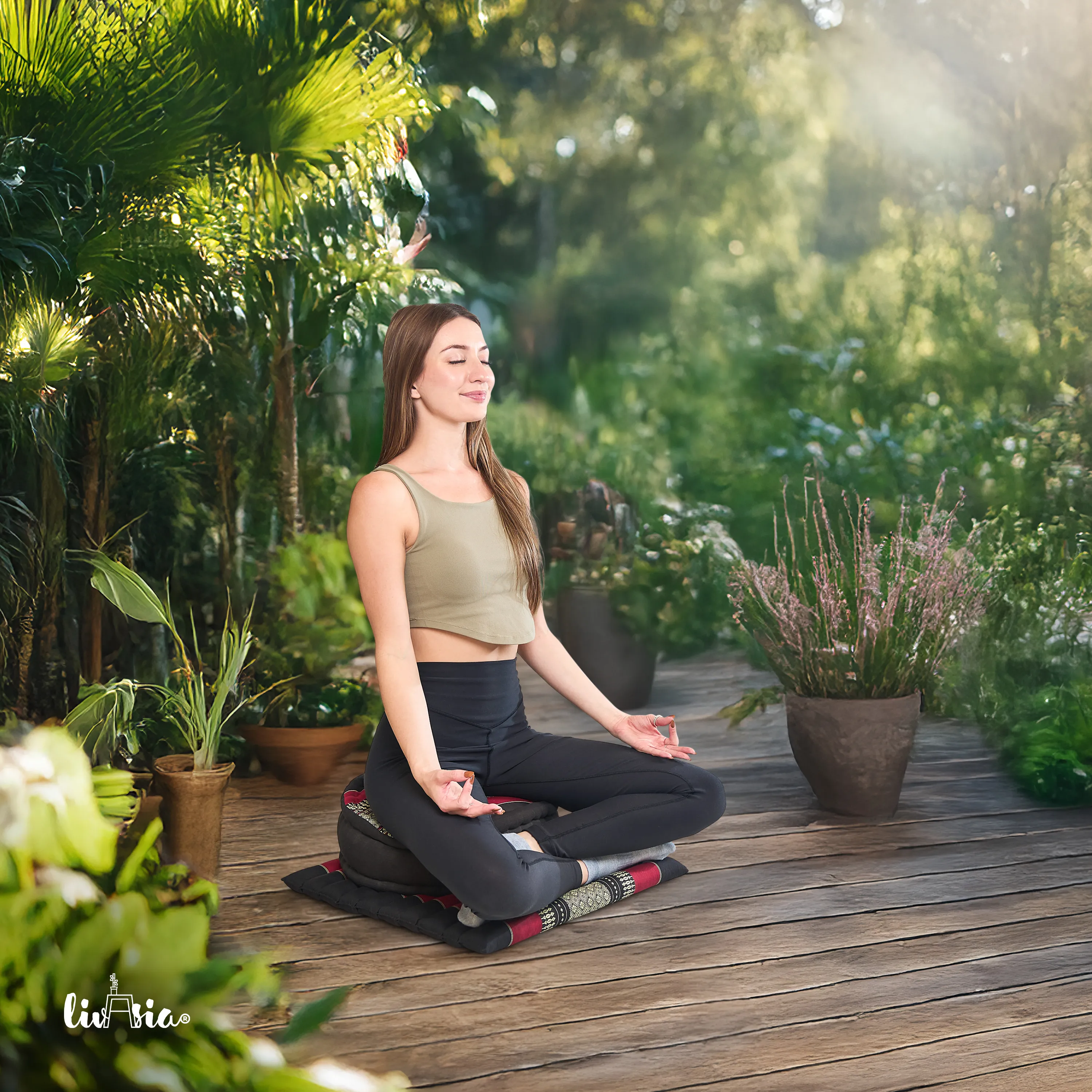 Set L cuscini da meditazione in kapok