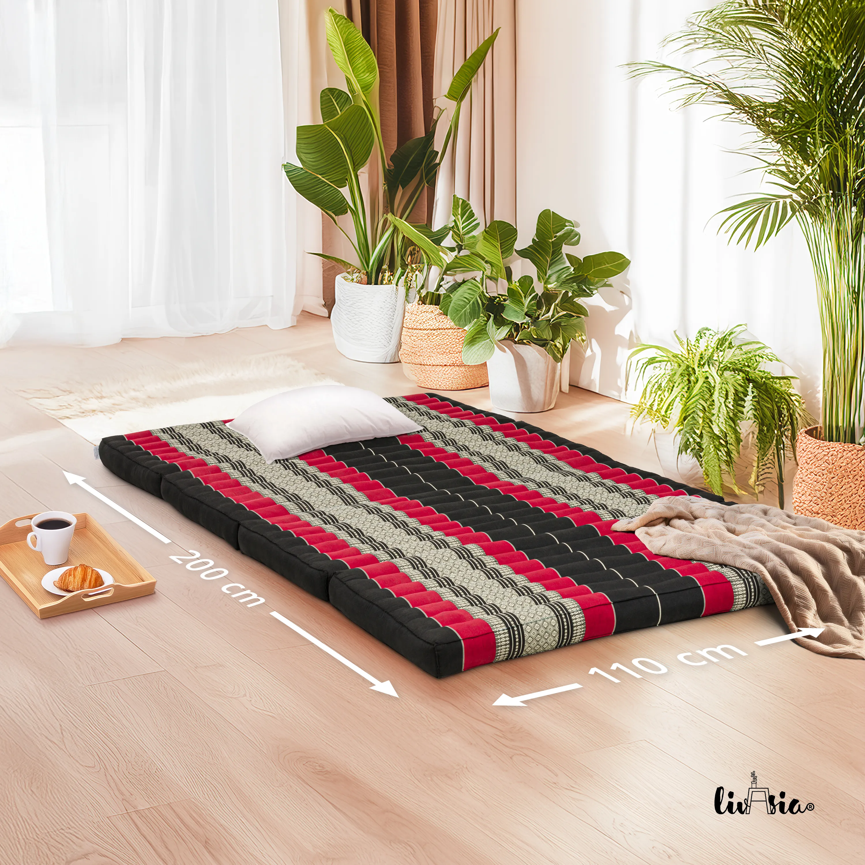 Materasso pieghevole in kapok, larghezza 110 cm, Classic