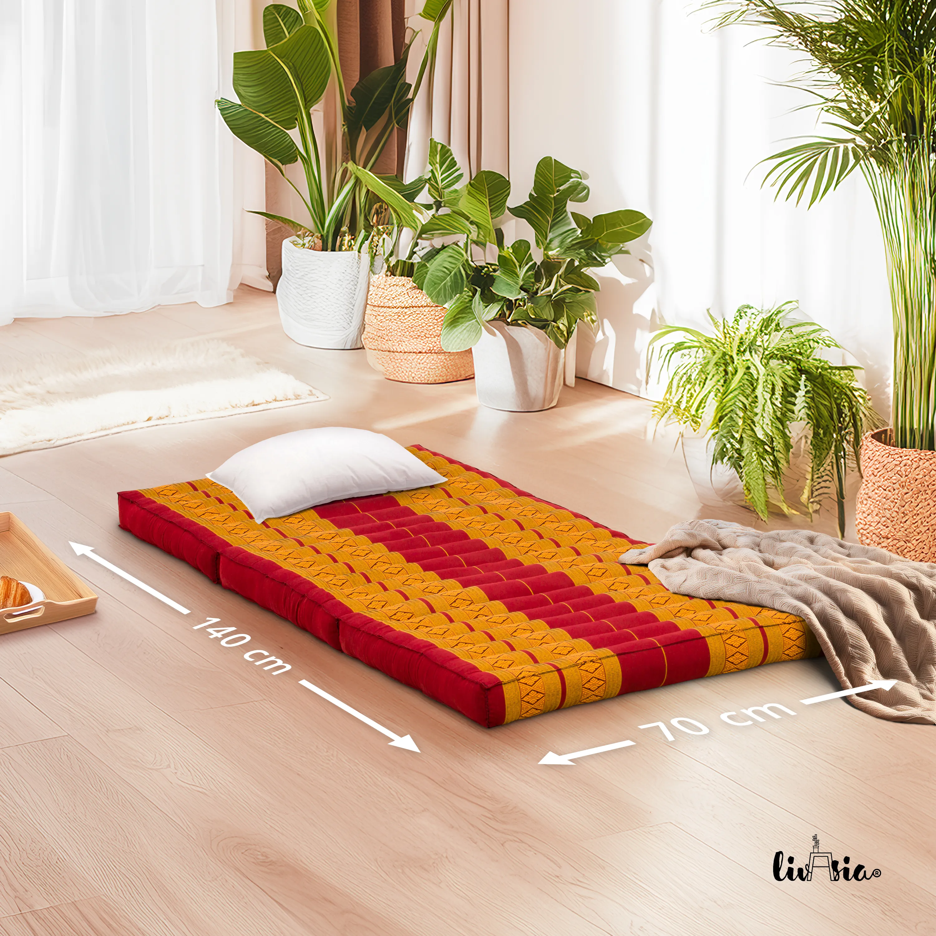 Materasso pieghevole in kapok per bambini, larghezza 70 cm