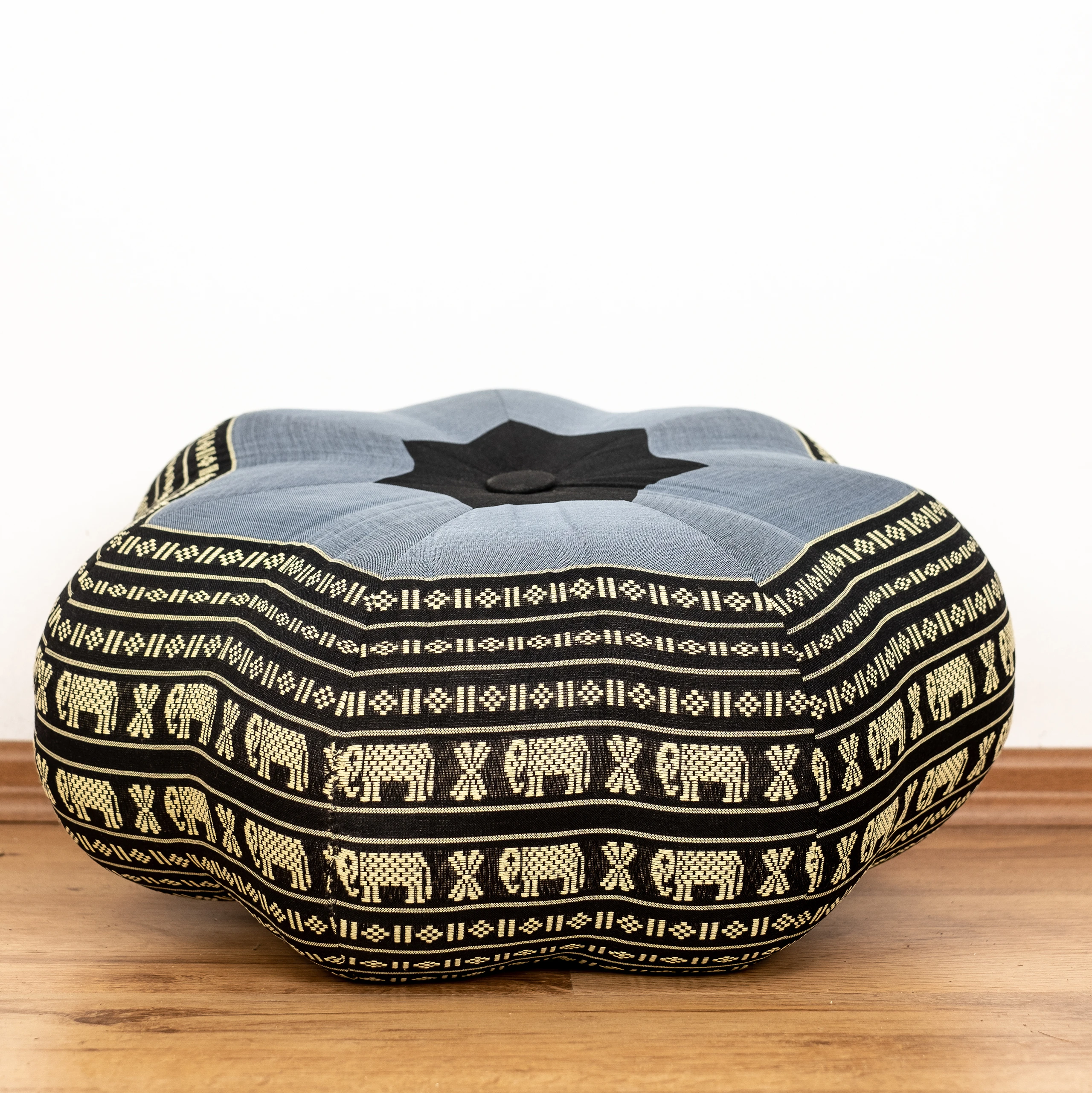 Cuscino zafu a stella grande in kapok