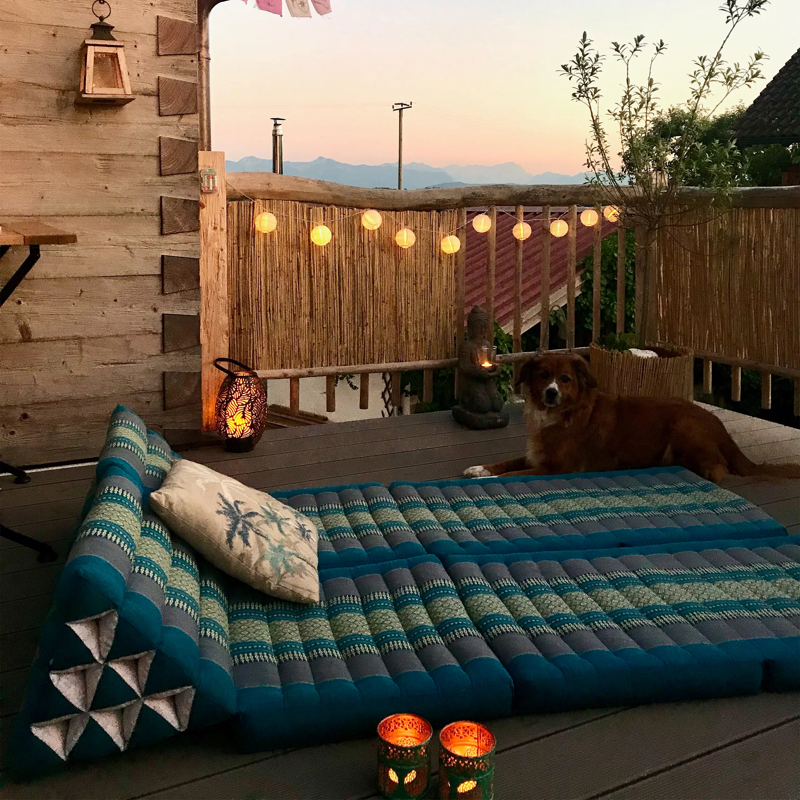 Cuscino thai in kapok con 3 elementi pieghevoli, Classic