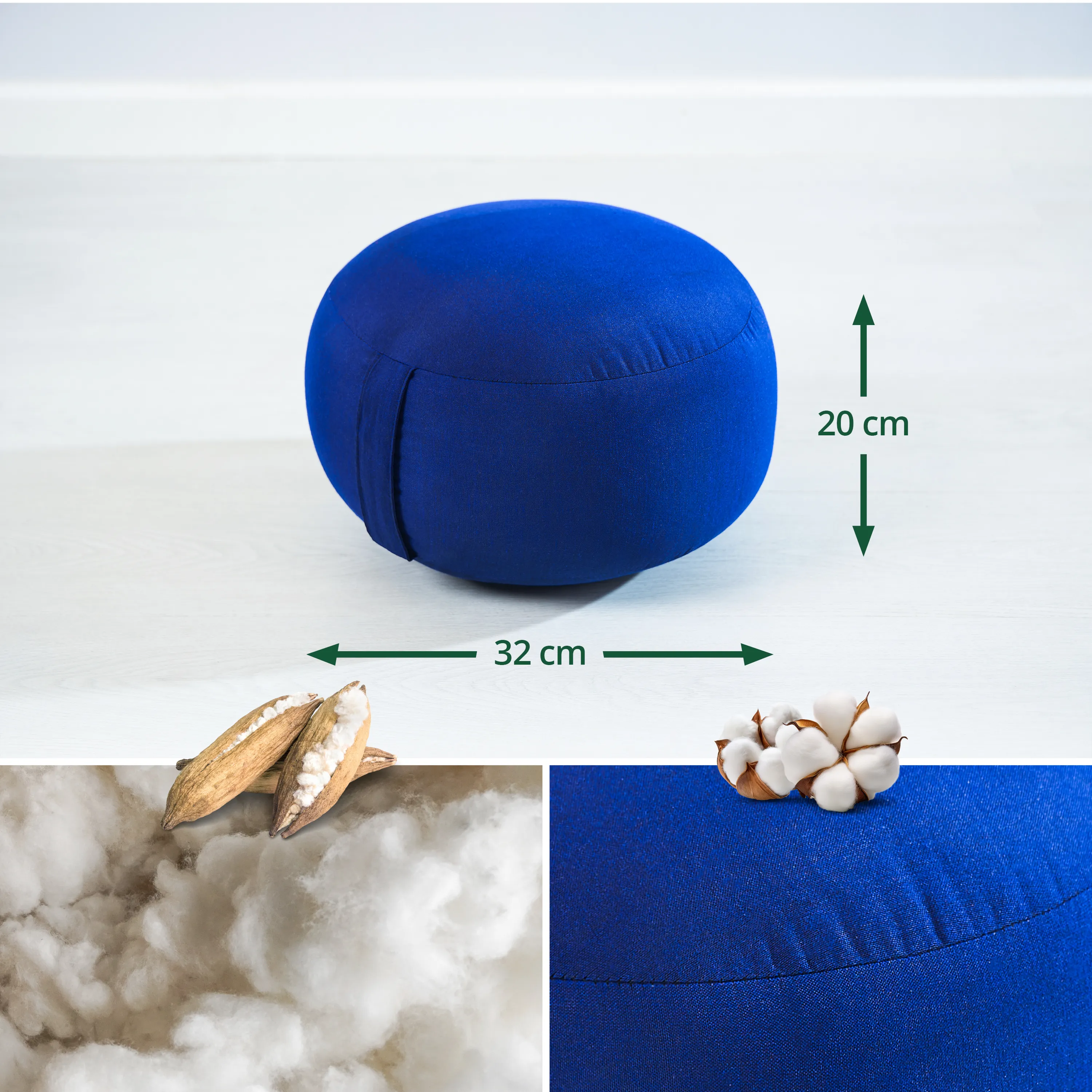 Cuscino zafu piccolo in kapok, Basic