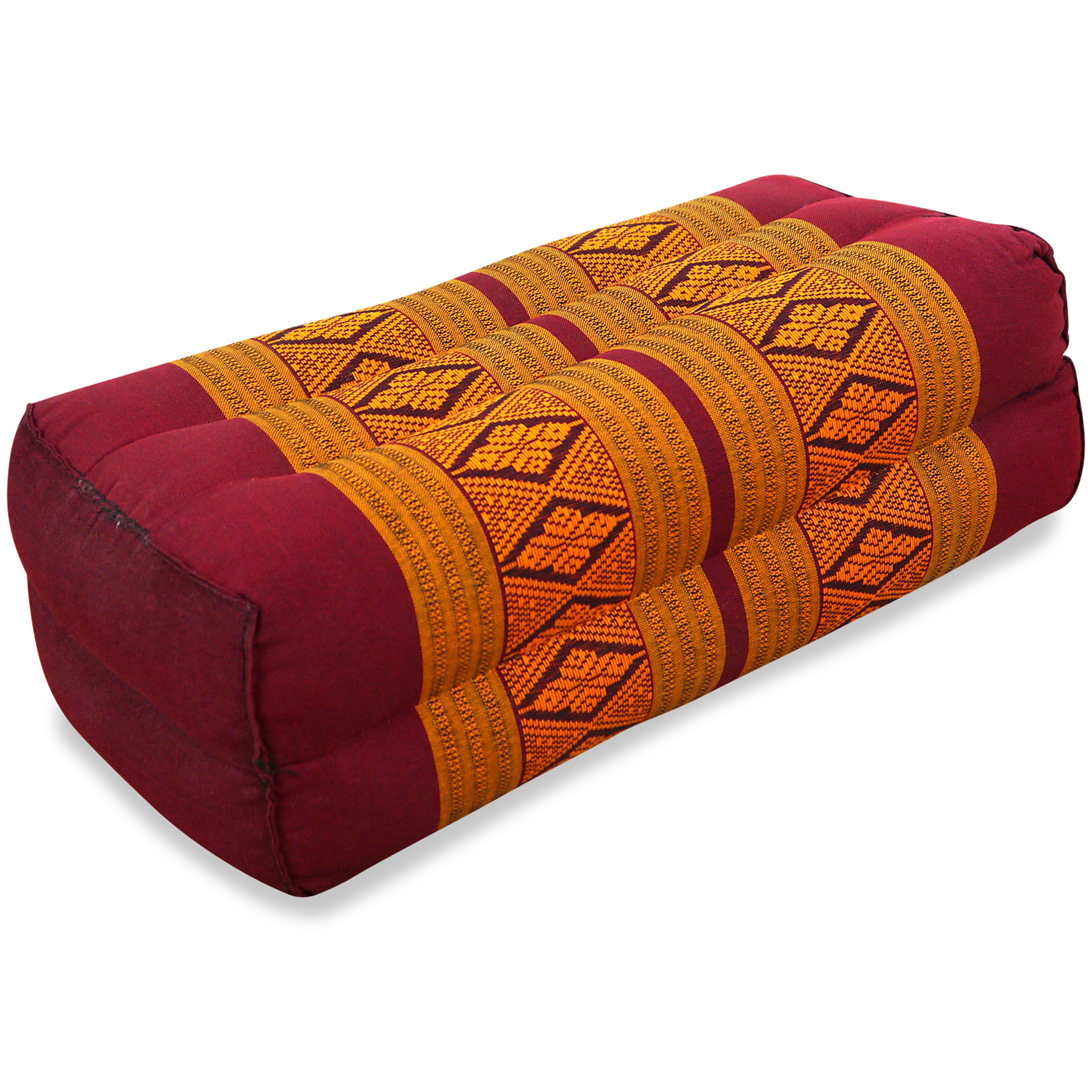 Guru-Shop Cuscino Thai, Cuscino Triangolo, Kapok, Letto da Giorno con 1 Tappetino - Rosso Scuro/nero, 30x50x75 cm, Cuscino Thai/pad 1 Guru-Shop Cuscino Thai, Cuscino Triangolo, Kapok, Letto da Giorno con 1 Tappetino - Rosso Scuro/nero, 30x50x75 cm, Cuscino Thai/pad 1