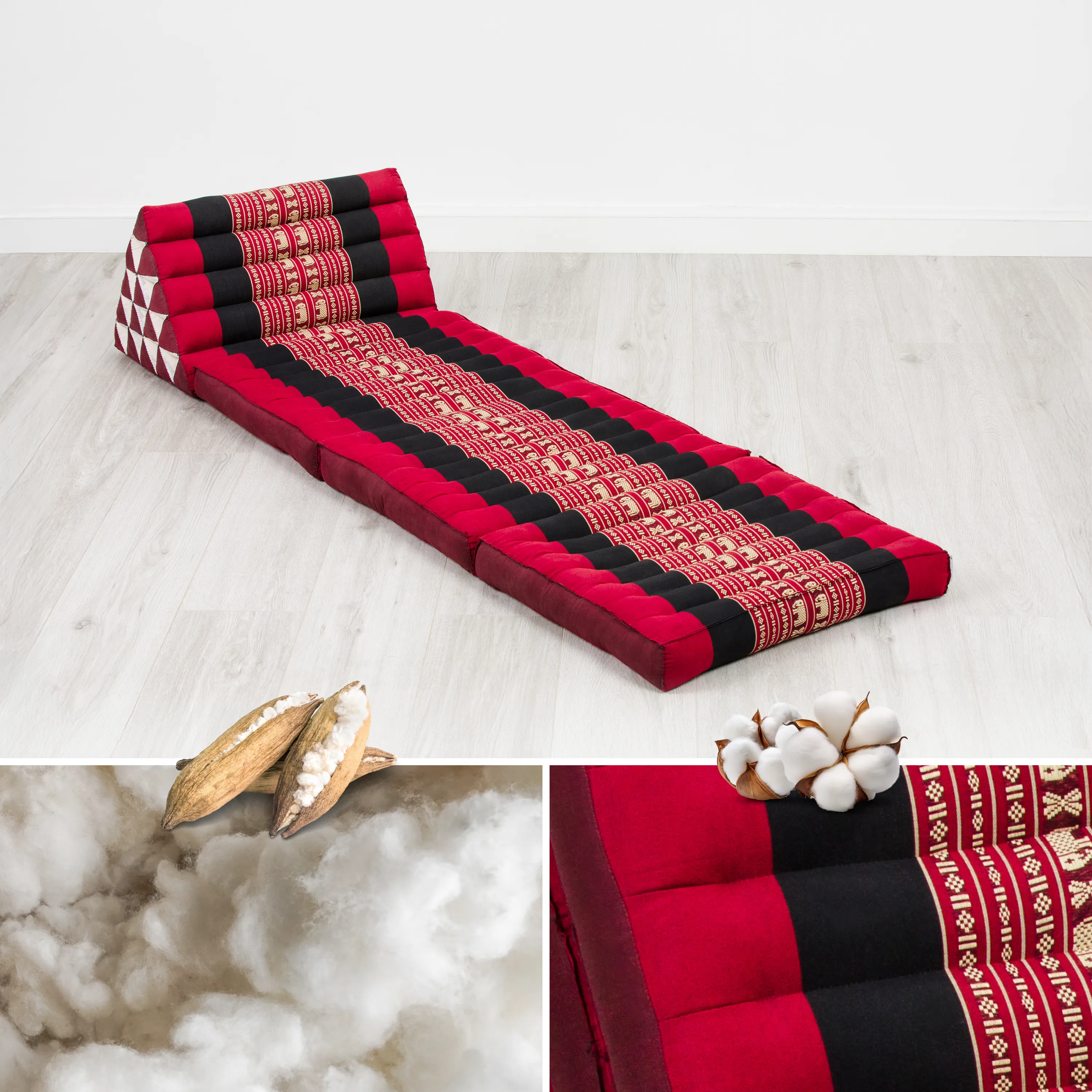 Cuscino thai in kapok altezza XXL