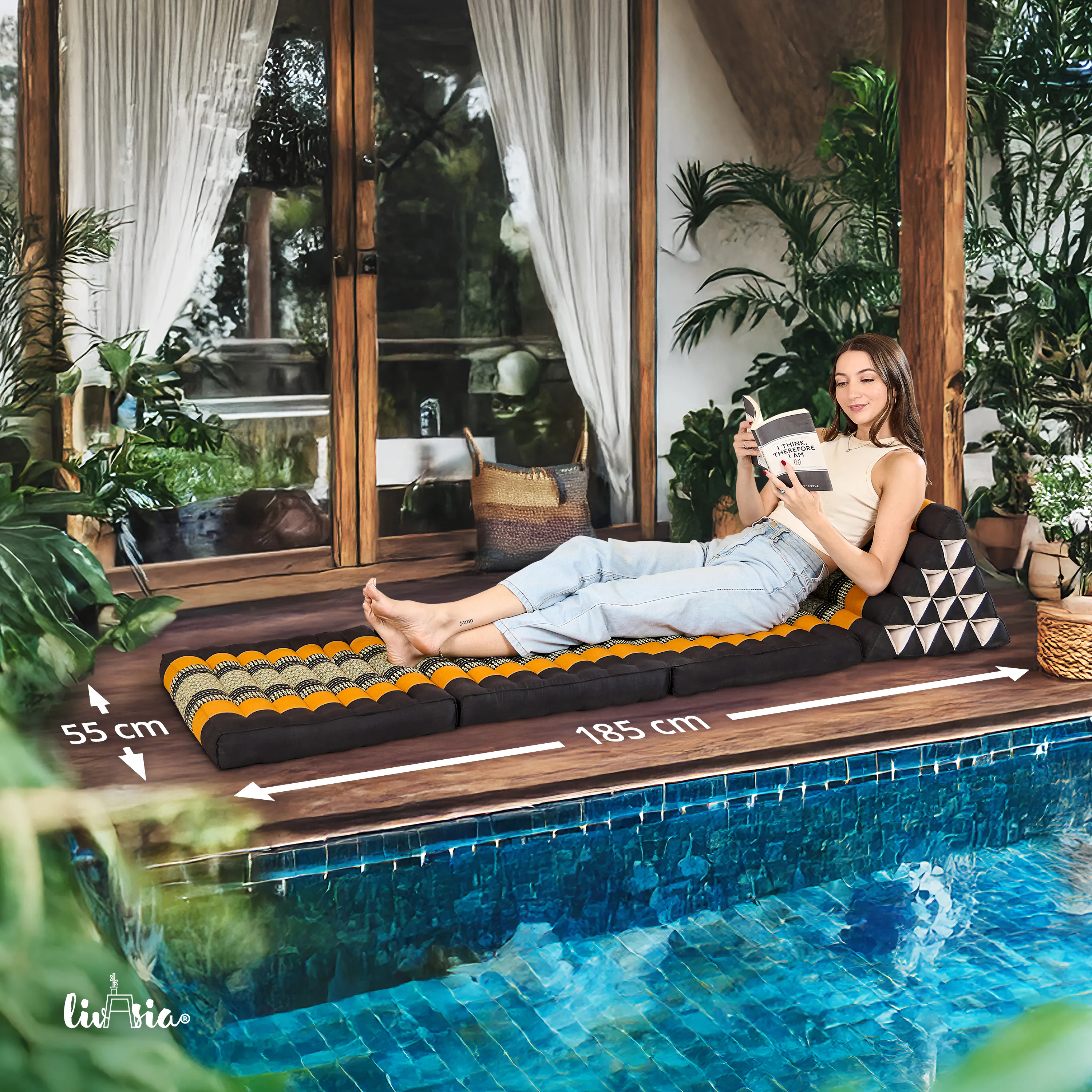Cuscino thai in kapok altezza XXL