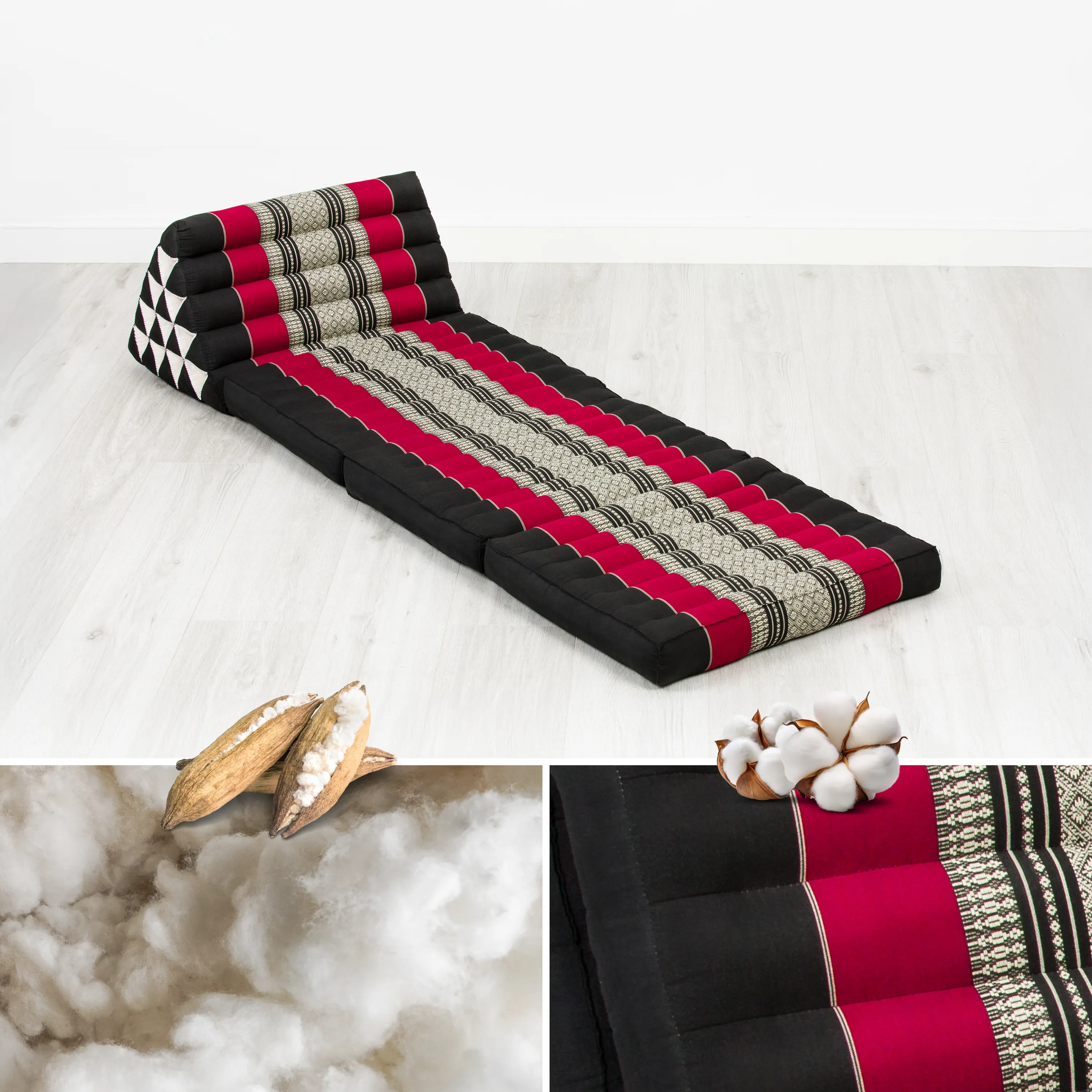 Cuscino thai in kapok altezza XXL