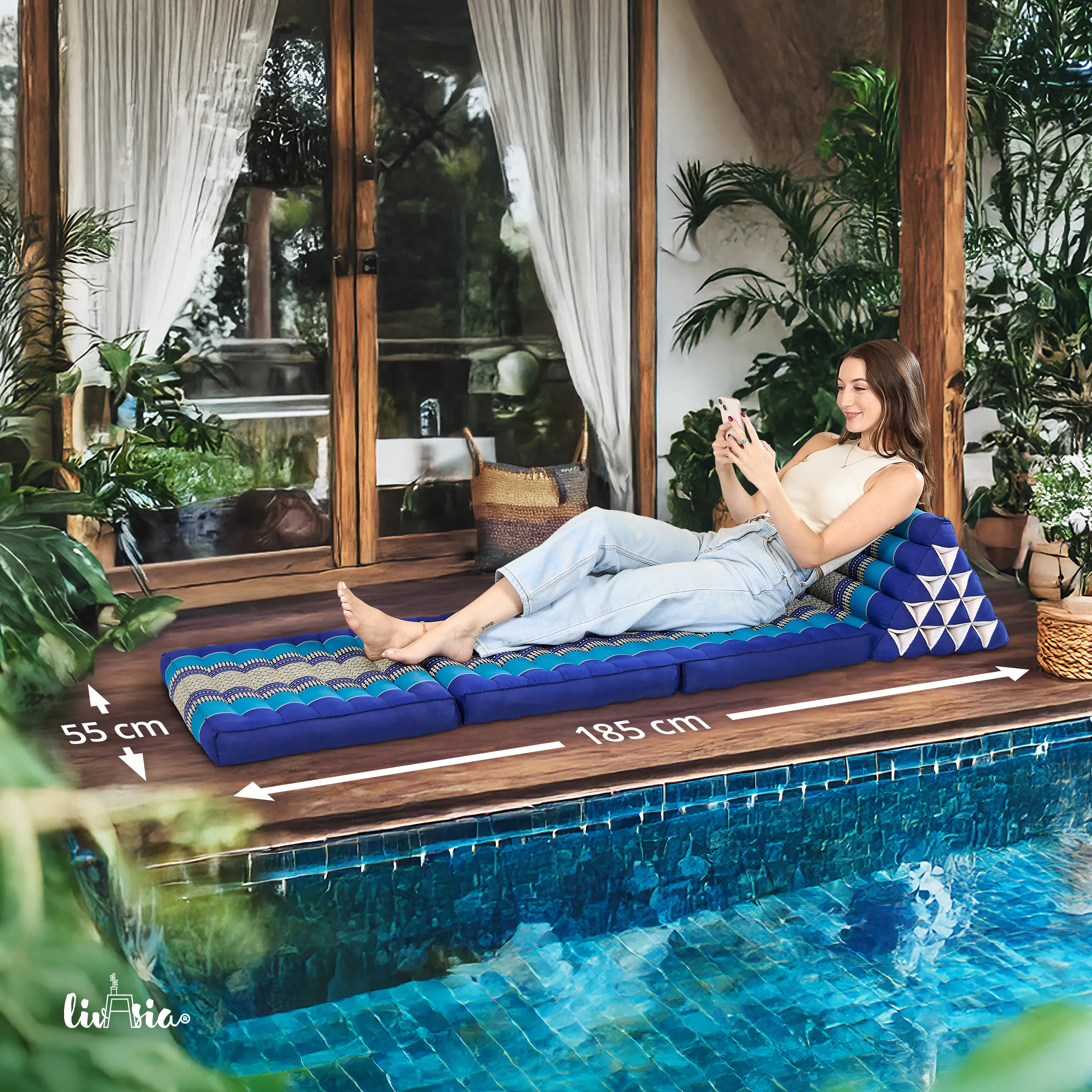 Cuscino thai in kapok altezza XXL