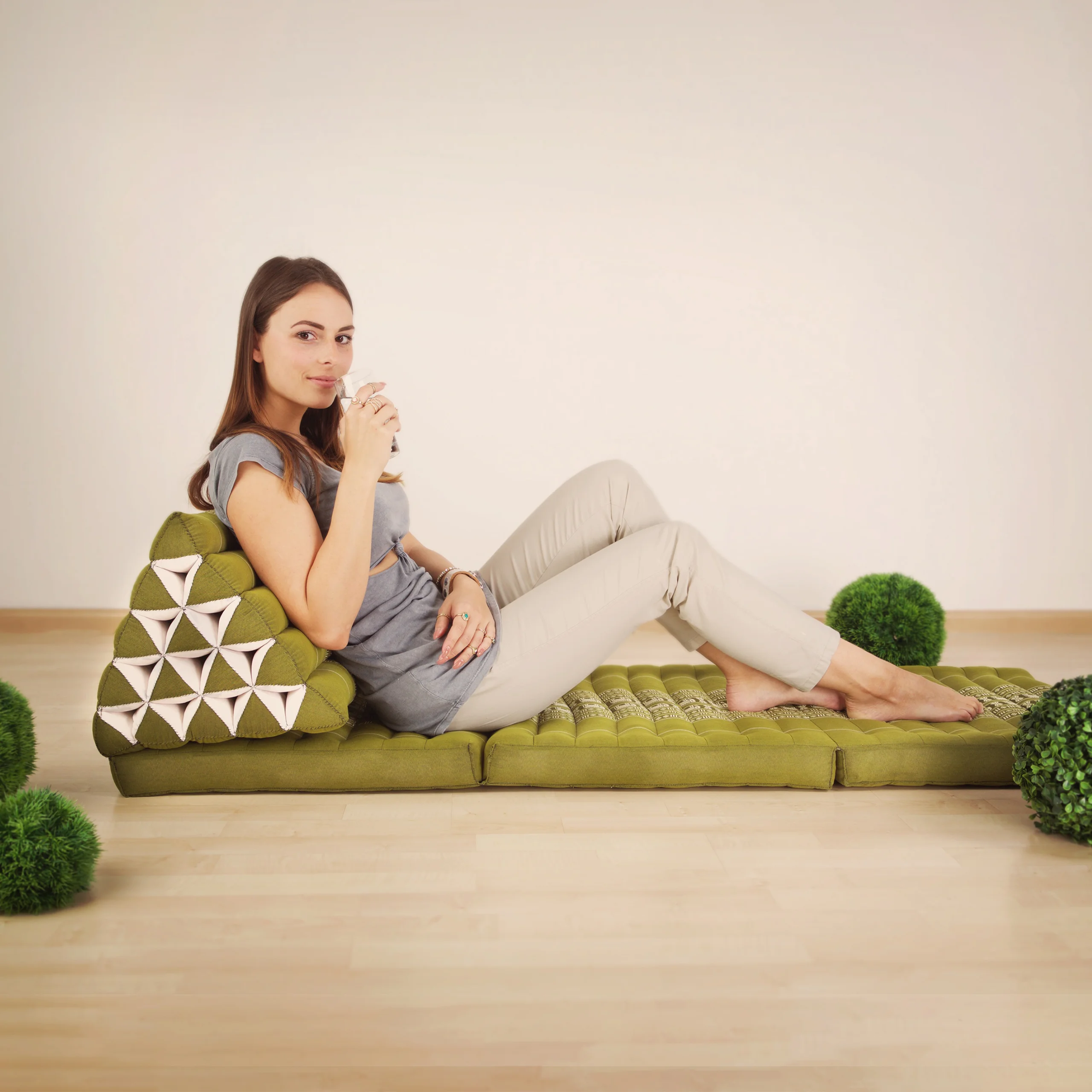 Cuscino thai in kapok altezza XXL