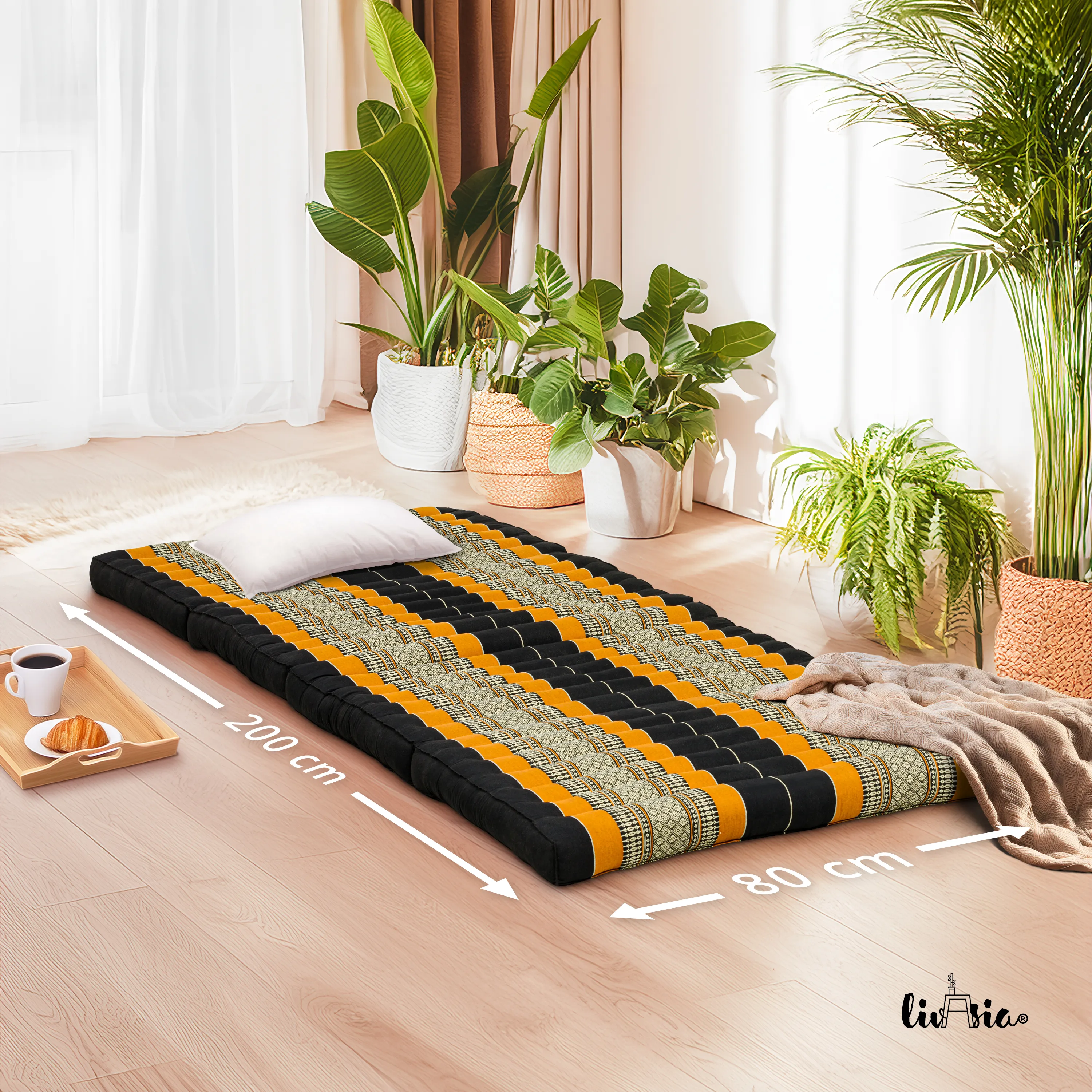 Materasso pieghevole in kapok, larghezza 80 cm, Classic