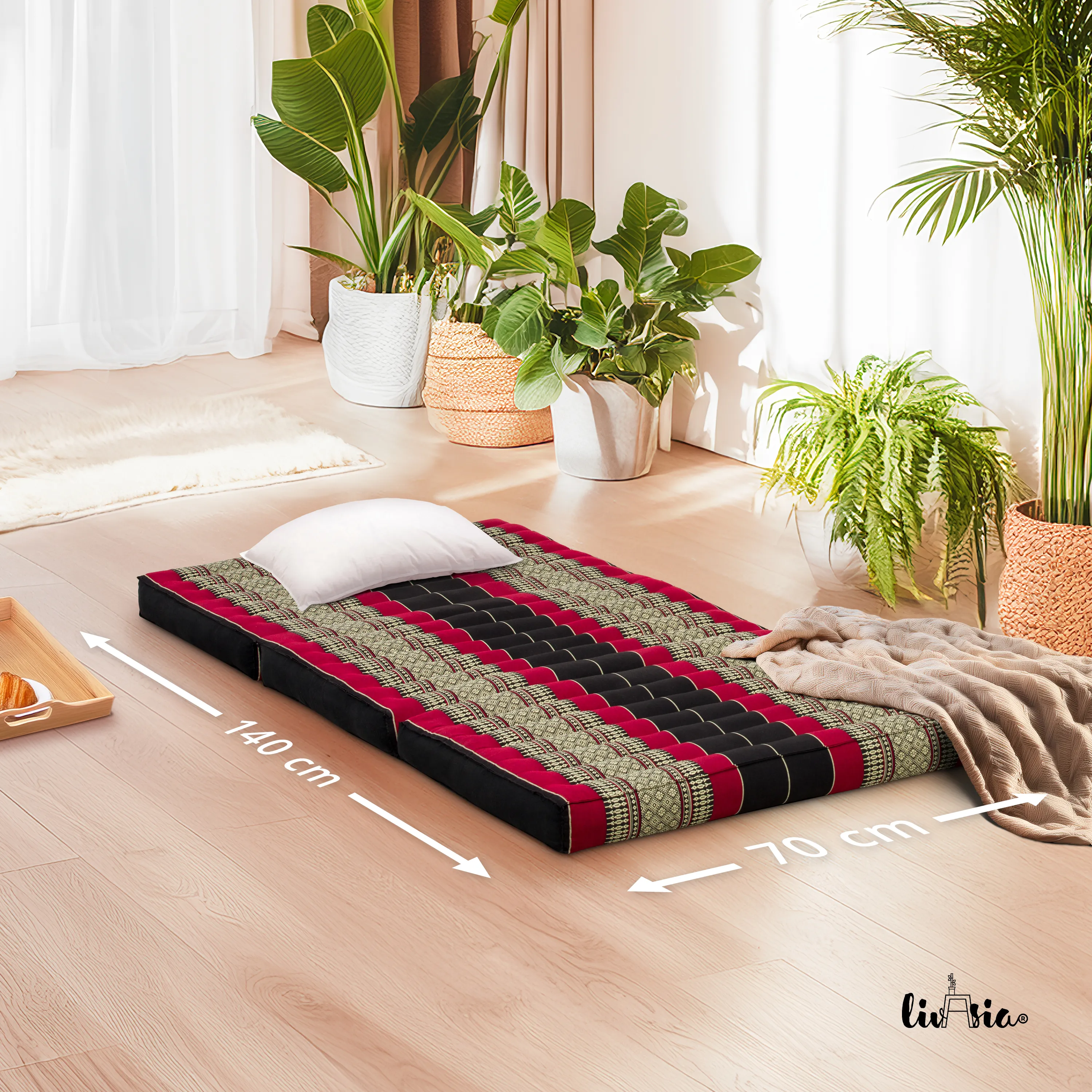 Materasso pieghevole in kapok per bambini, larghezza 70 cm