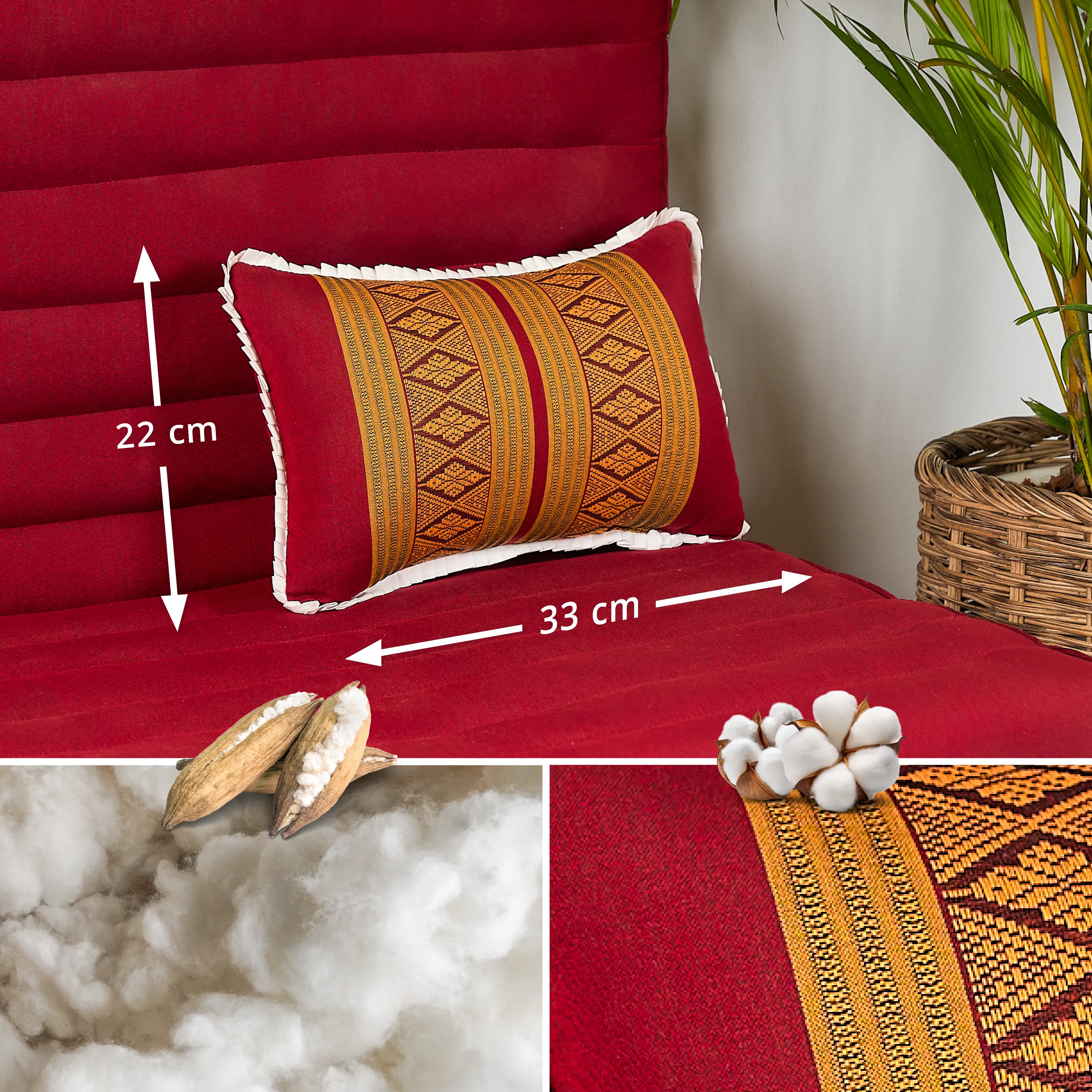 Cuscino decorativo in kapok